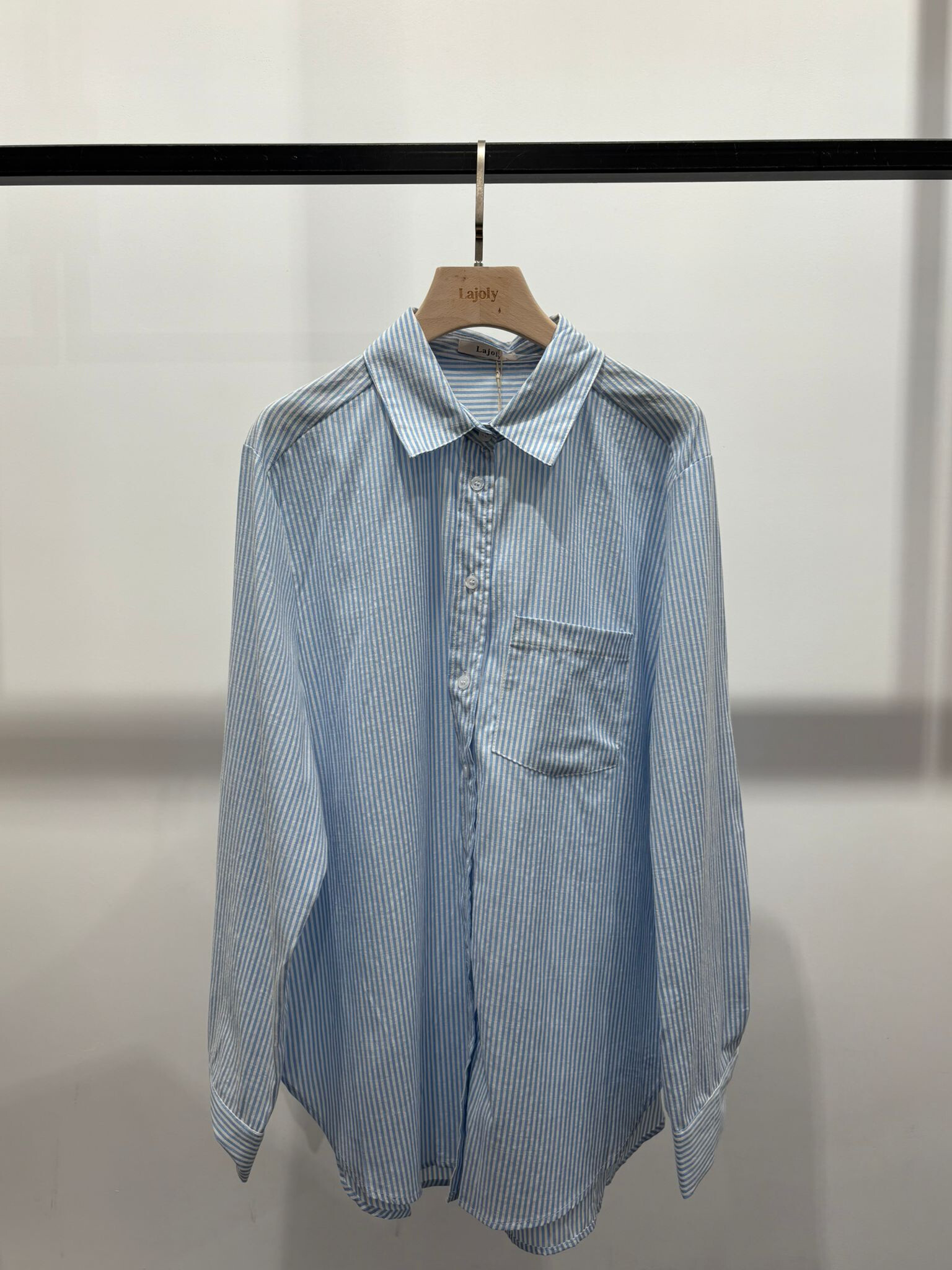 Wholesaler LAJOLY - Oversize shirt striped with pocket