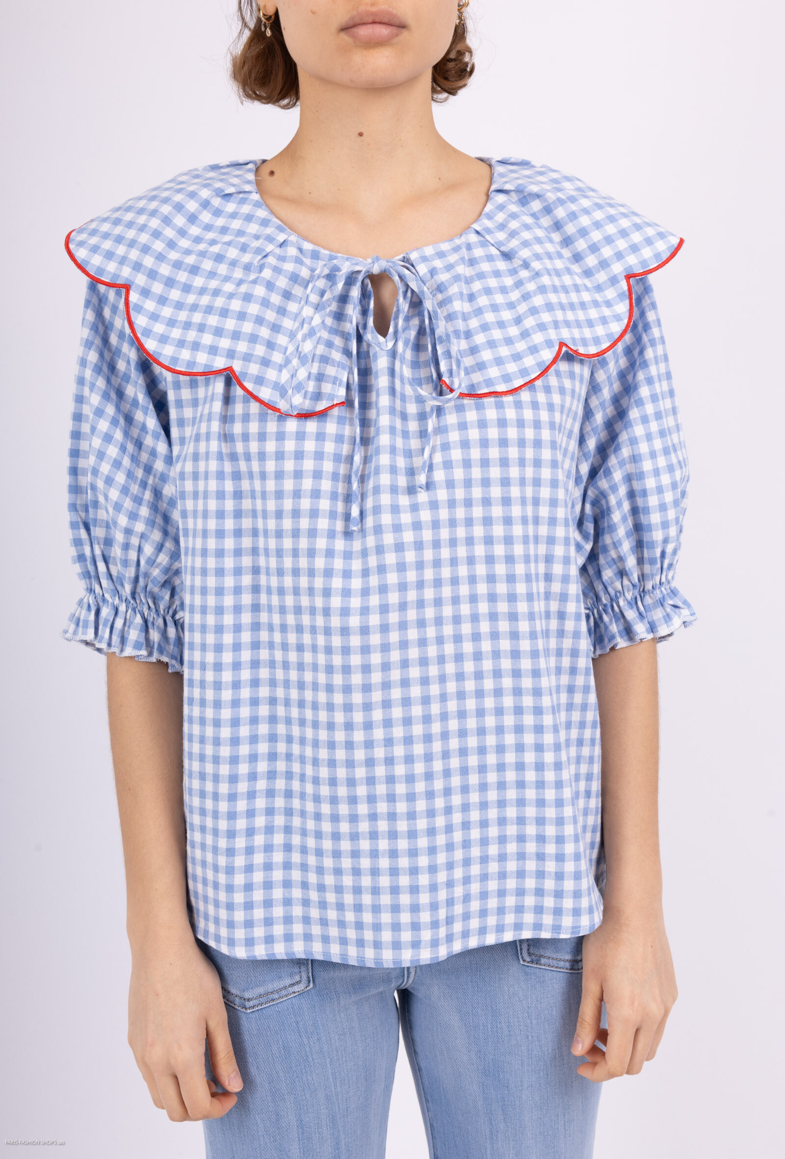 Wholesaler LAJOLY - Contrasty embroidered collar shirt