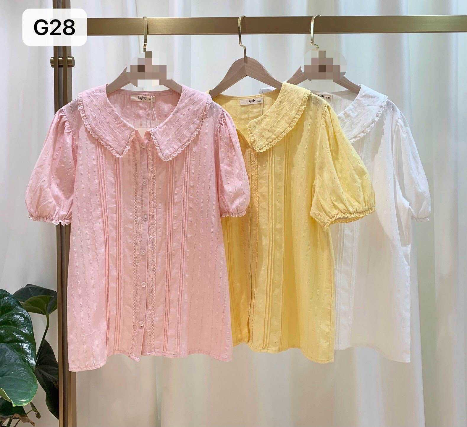 Grossiste LAJOLY - Blouse col Claudine brodée