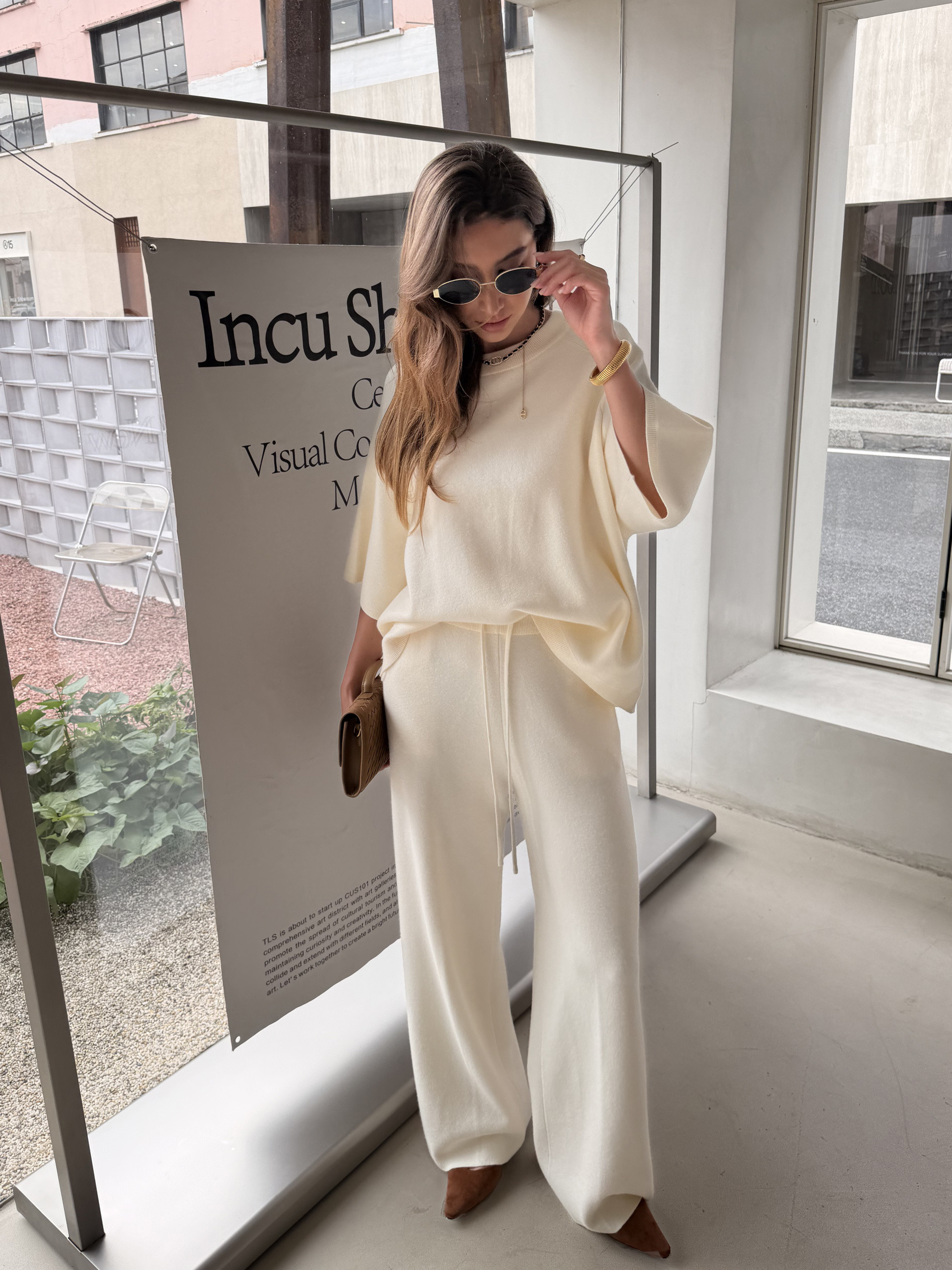 Grossiste LAJOLY - Ensemble en maille Pull T-shirt + Pantalon
