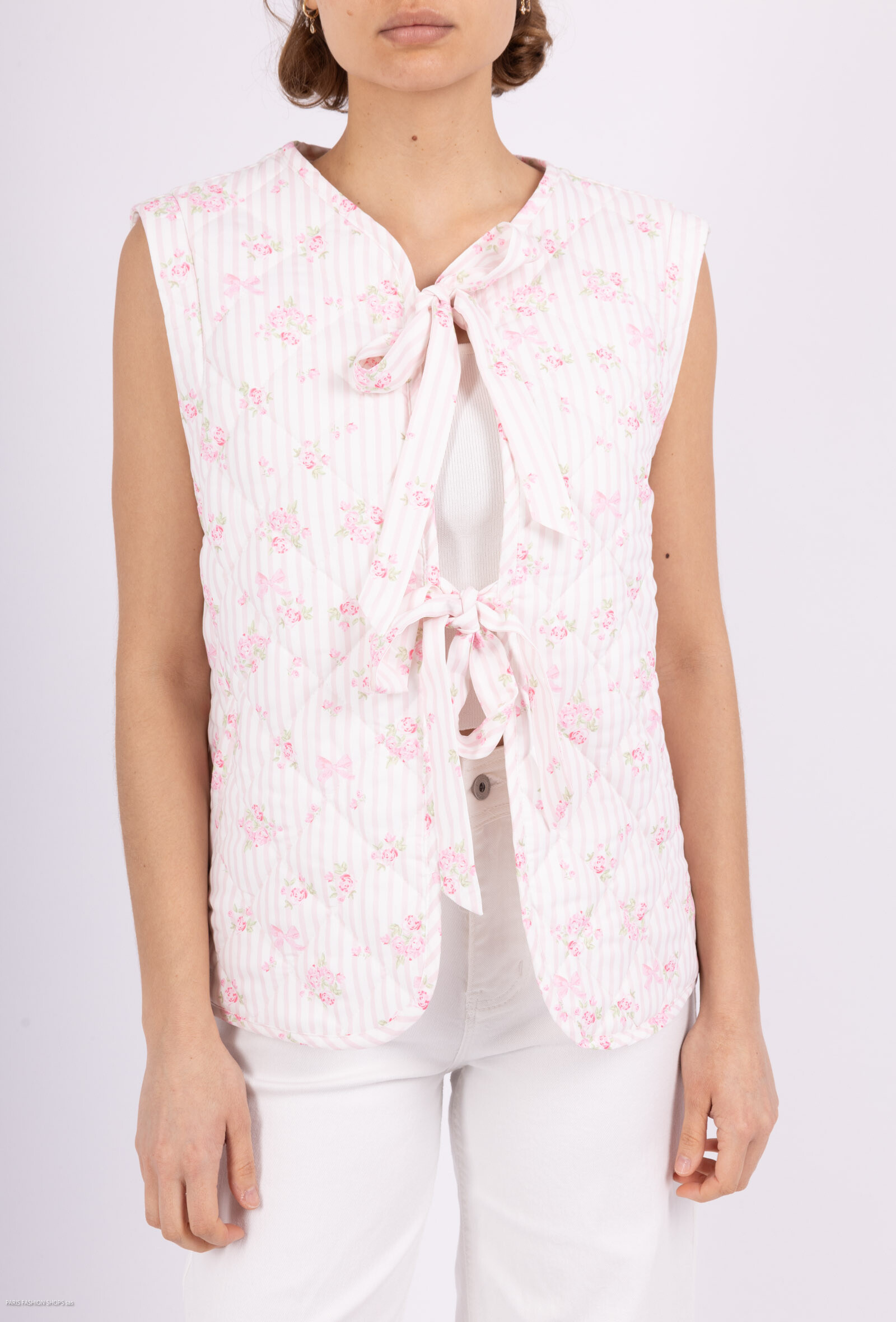 Wholesaler LAJOLY - Fleuri quilted vest with knots