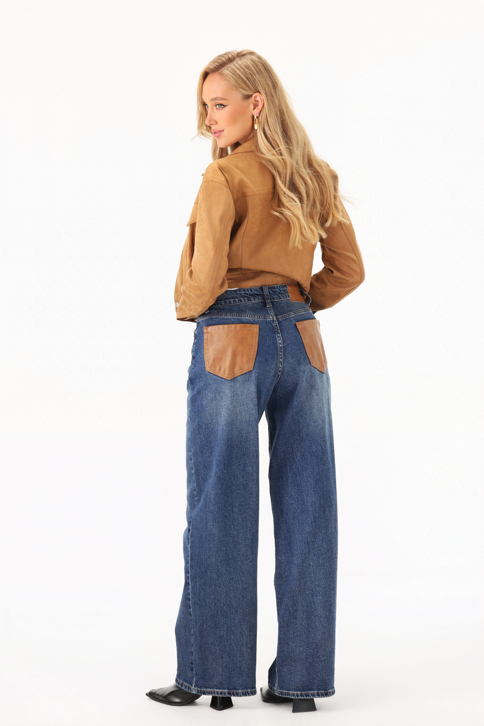 Wholesaler LAJOLY - Leather Pockets Jeans