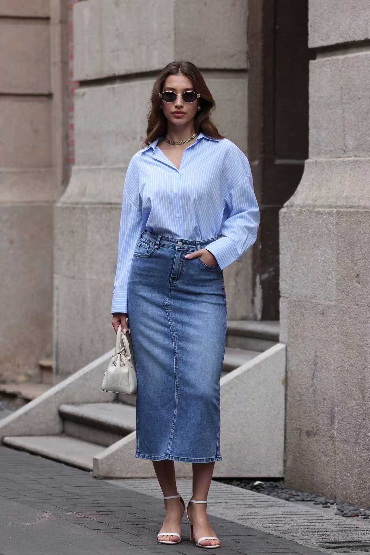 current elliott denim shirt dress ELLIOTT. dress. T2(M) – Hibuy market Colour:Taupe Wear it with sneakers milkmaiddresses Square Neck Sleeveless Denim