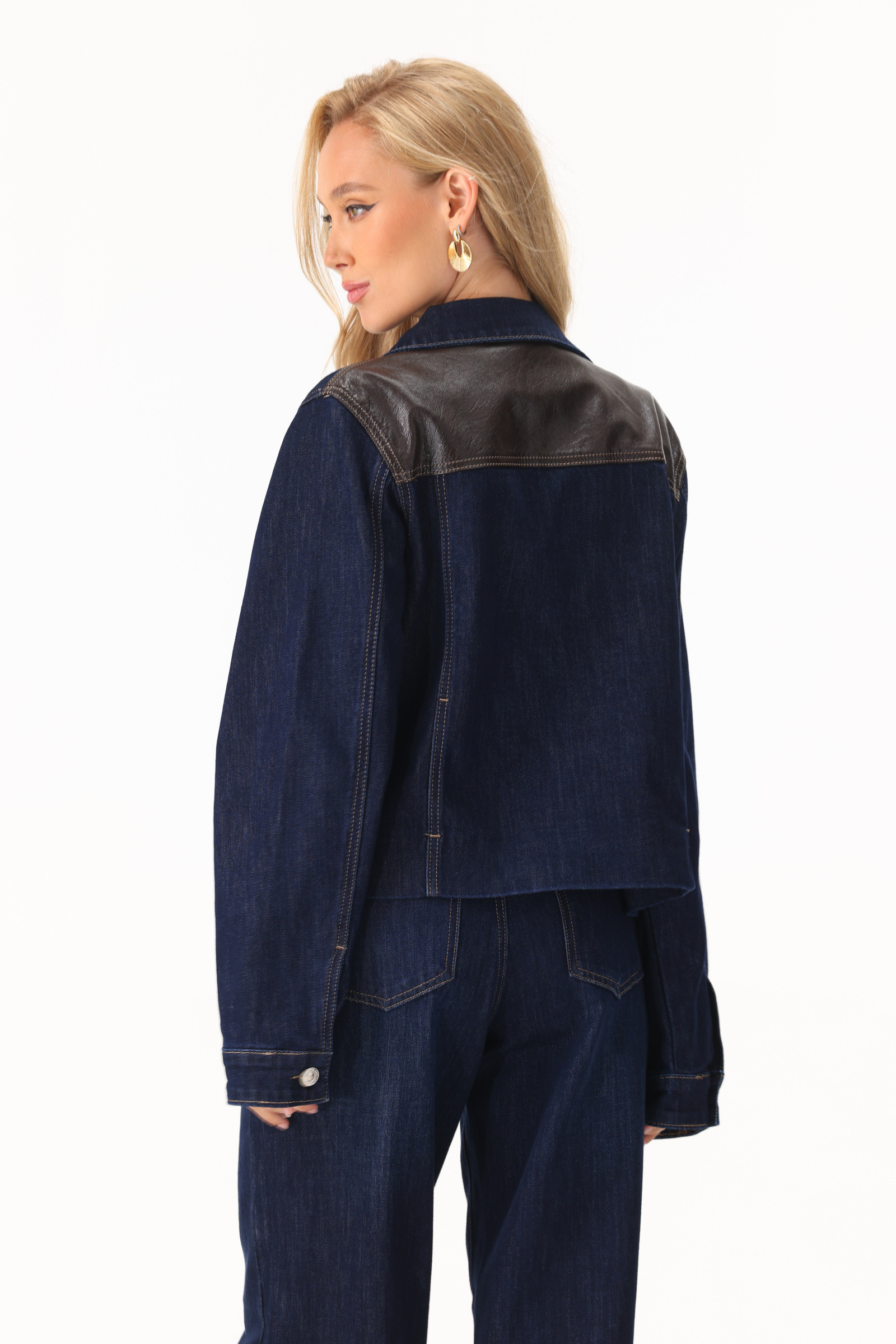 Großhändler LAJOLY - Jeansjacke mit veganem Leder