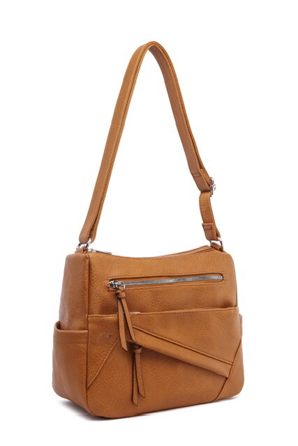 Sac à Main Bandoulière Laphrodite Femme Noir - Grand Format, Multiples Poches