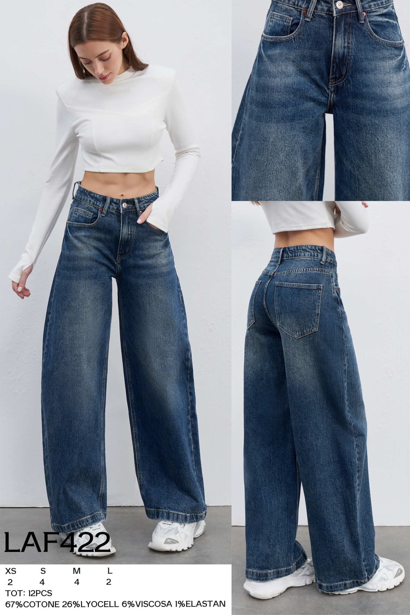 Wholesaler LARA - BALLOON FIT JEANS