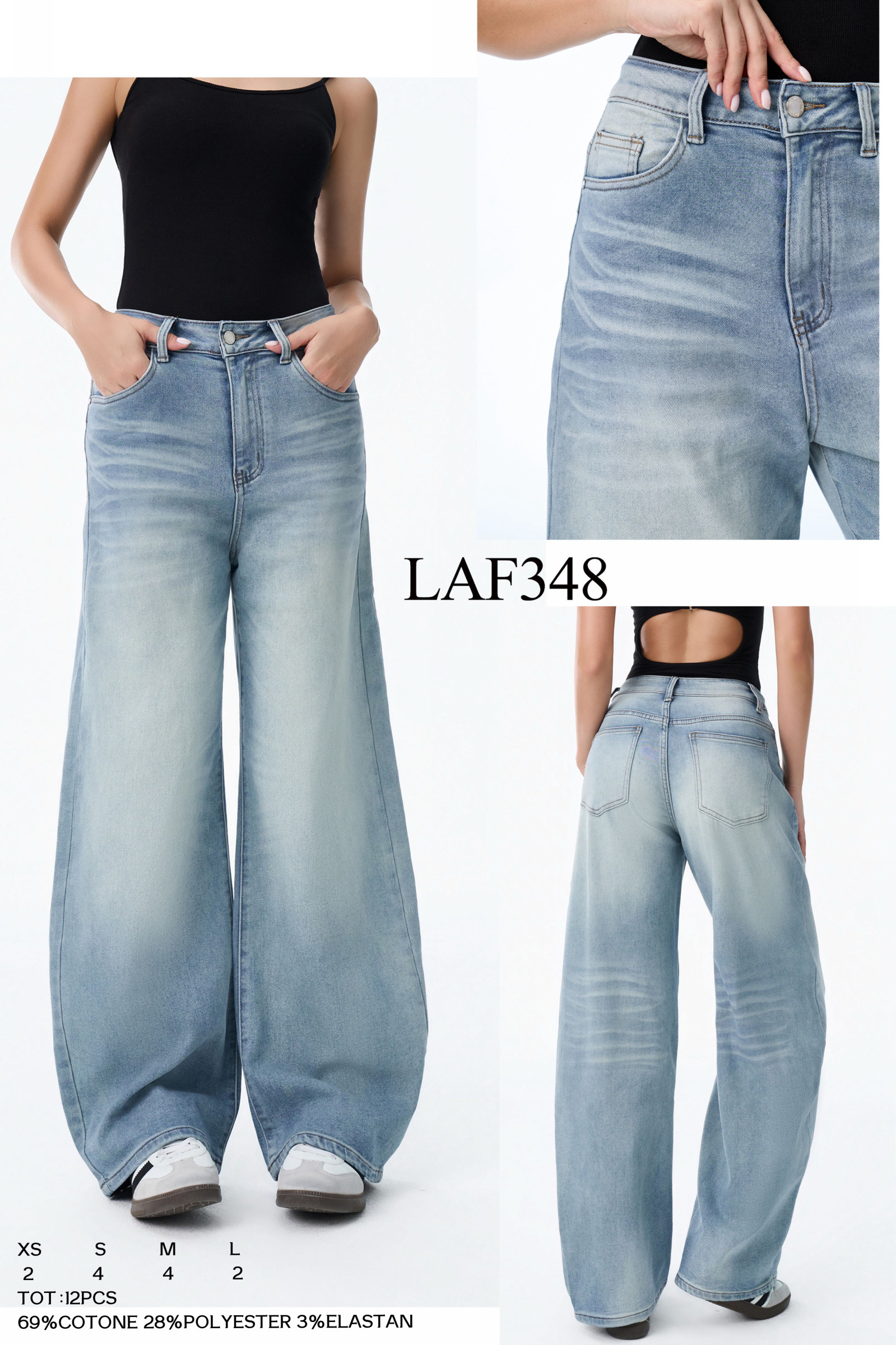 Grossiste LARA - JEANS COUPE BALLON