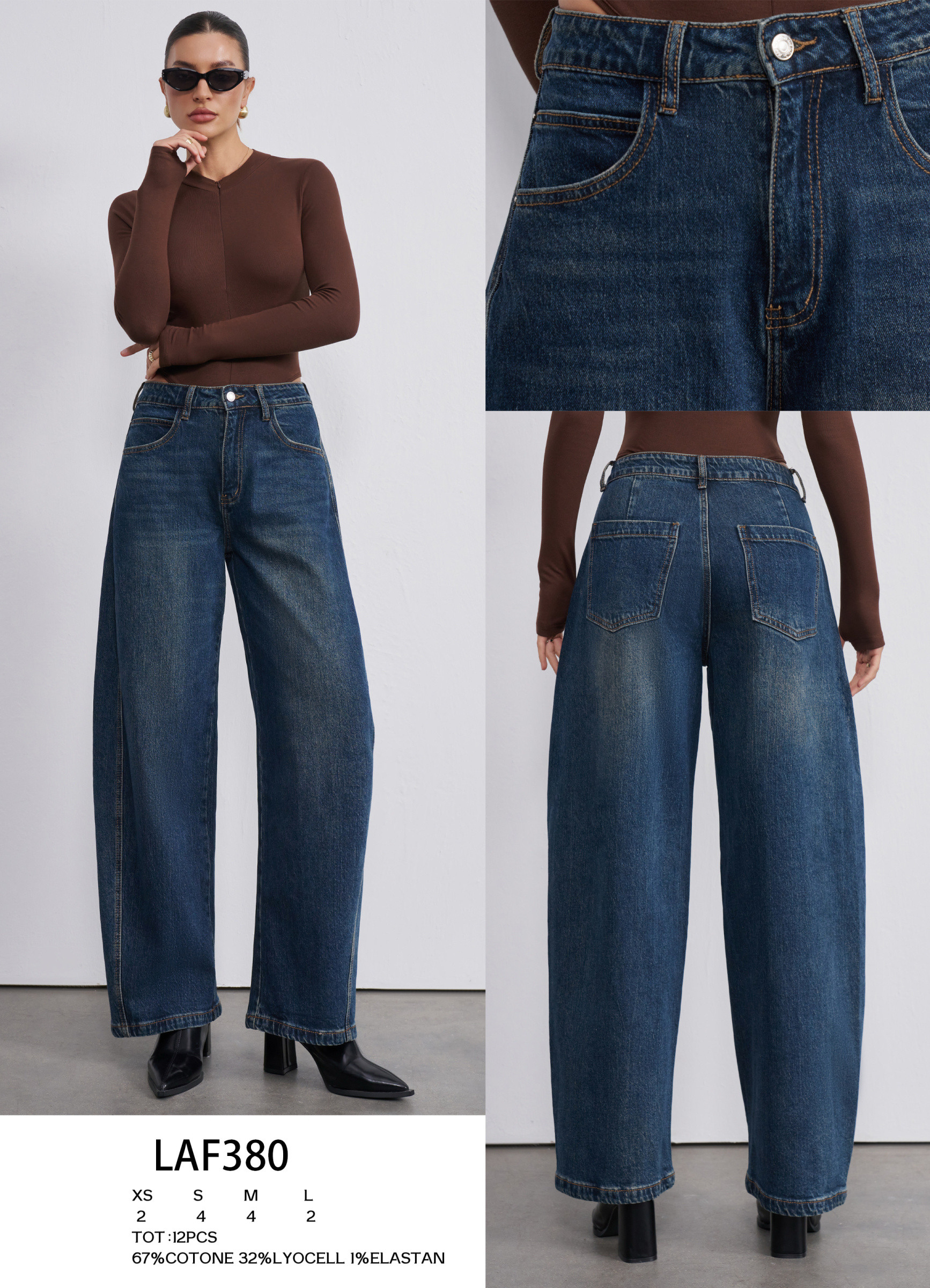 Wholesaler LARA - BALLOON FIT JEANS