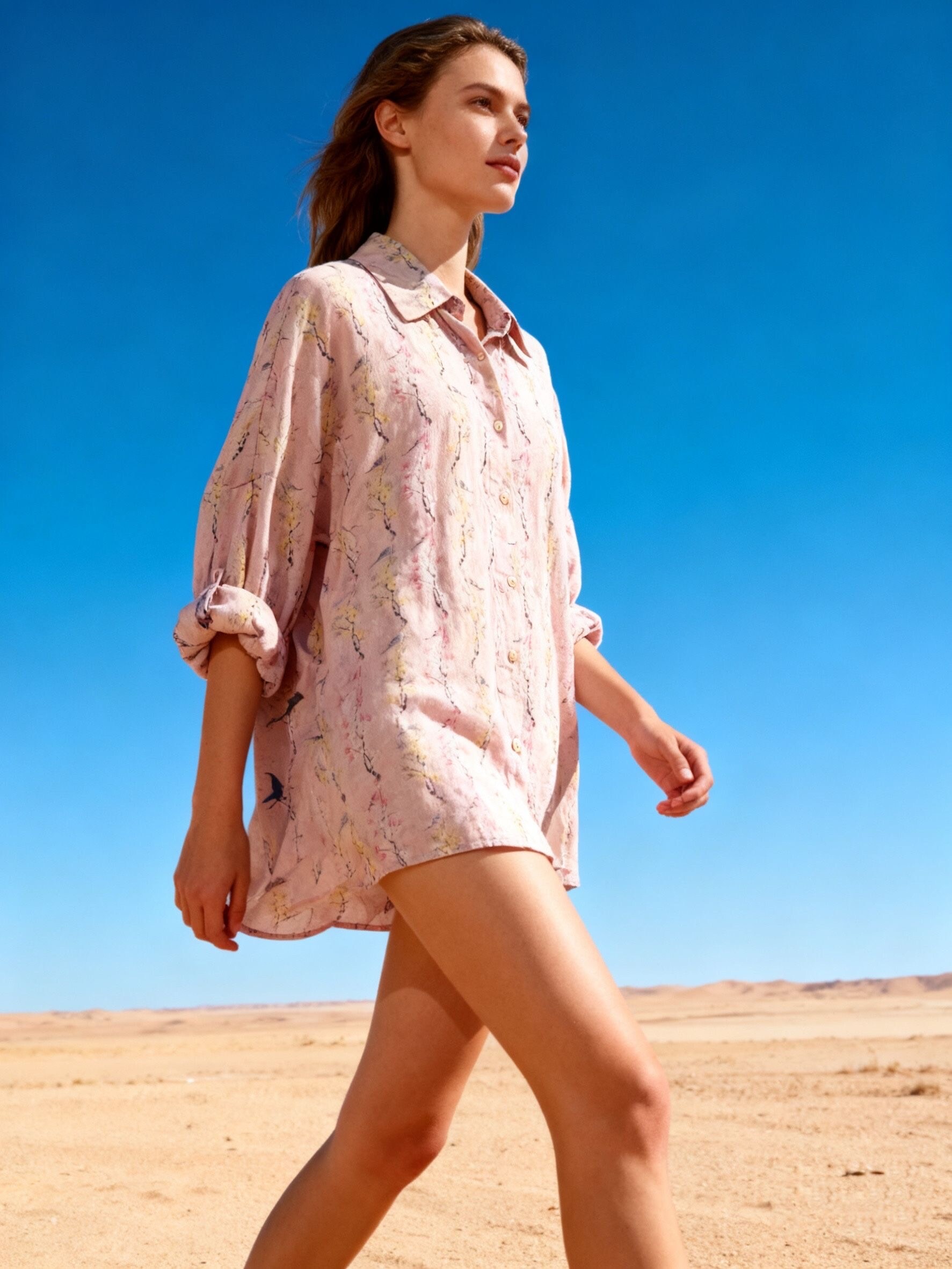 Wholesaler Last Queen - Flowy printed shirt, straight cut