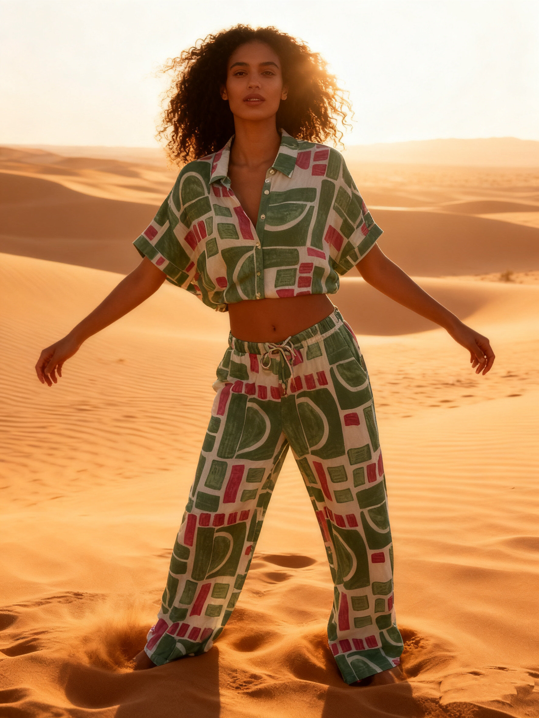 Wholesaler Last Queen - Flowy shirt and pants set