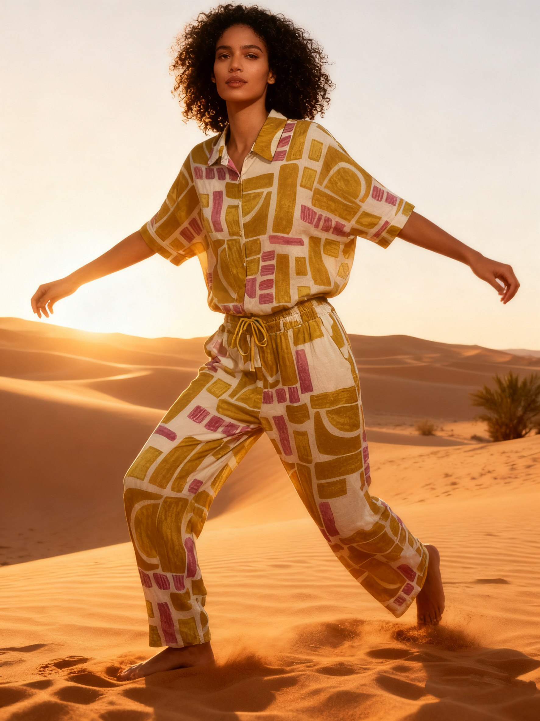 Wholesaler Last Queen - Flowy shirt and pants set