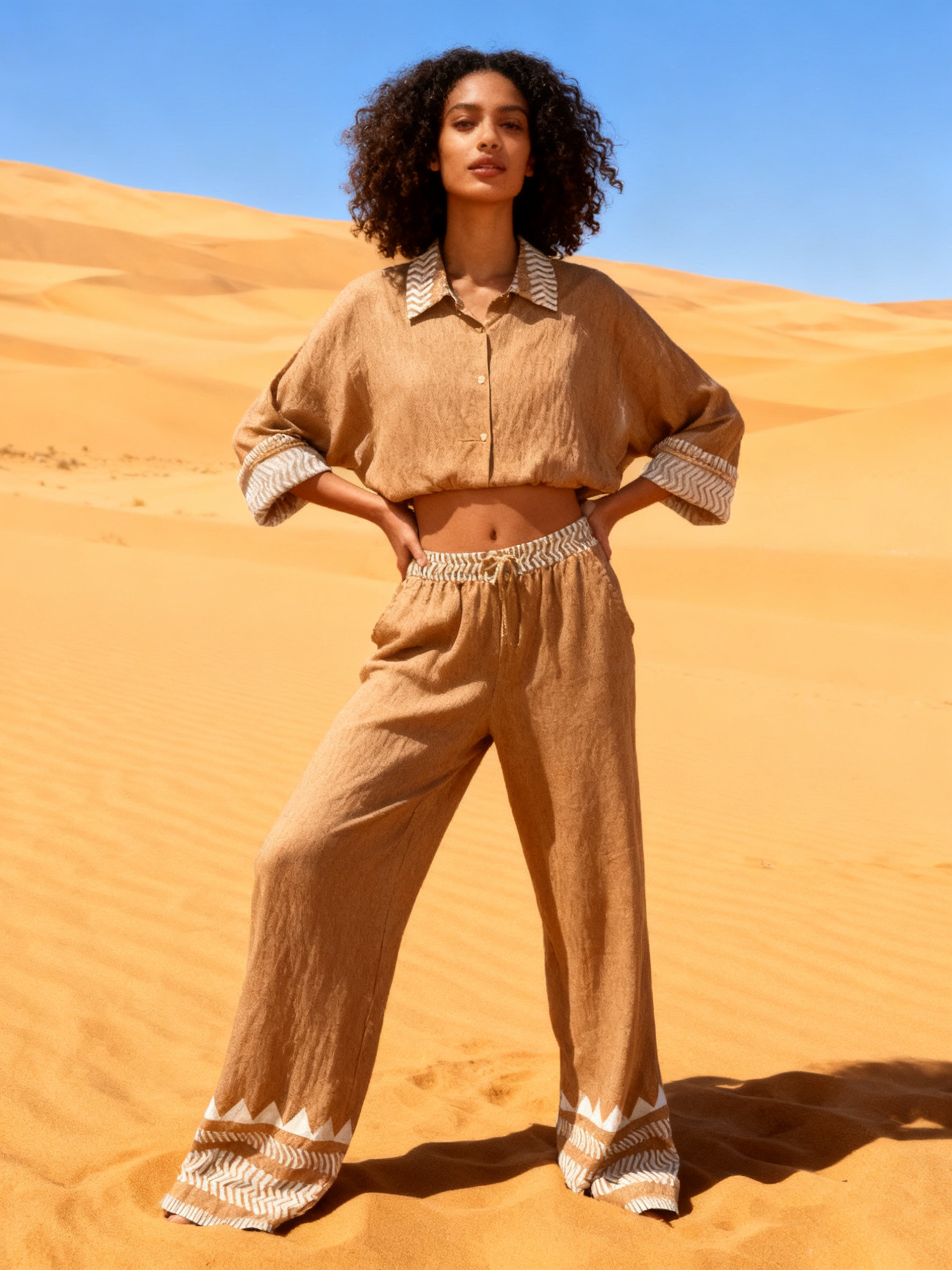 Wholesaler Last Queen - Flowy shirt and pants set
