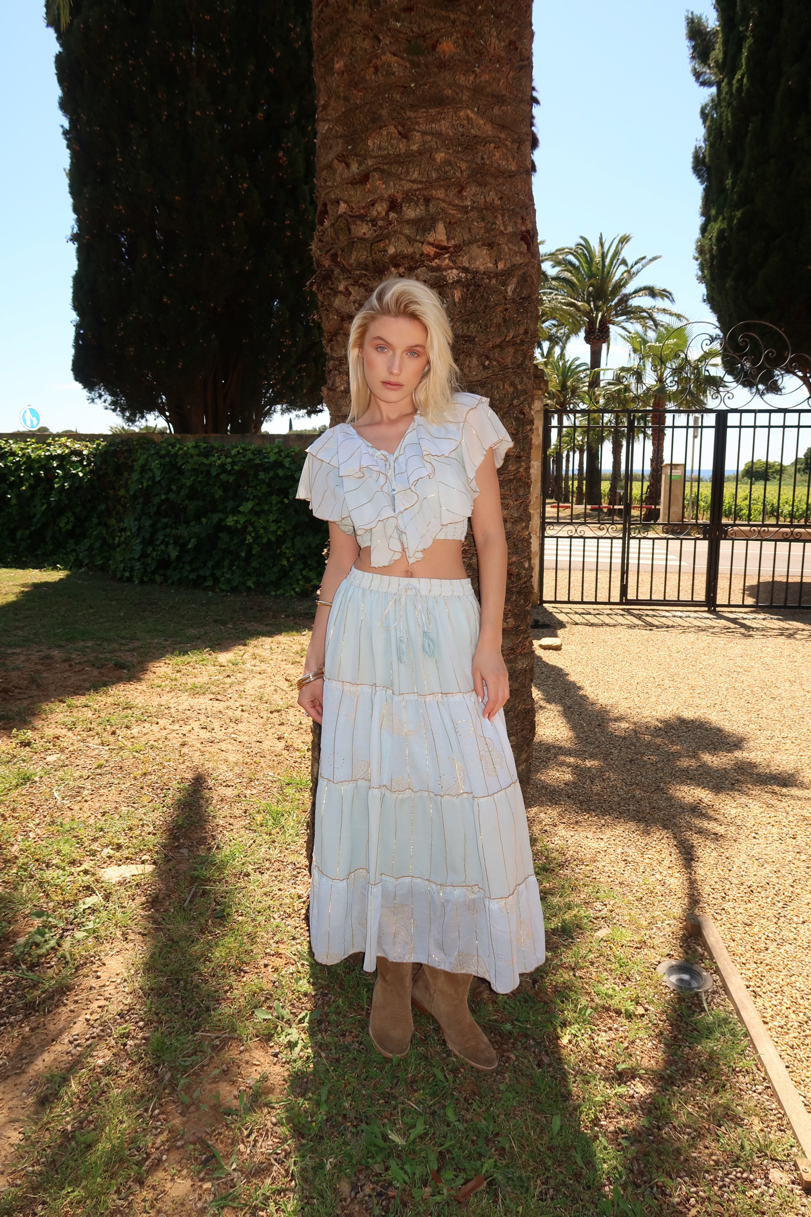 Grossiste Last Queen - Ensemble haut et sa jupe vaporeuse avec lurex