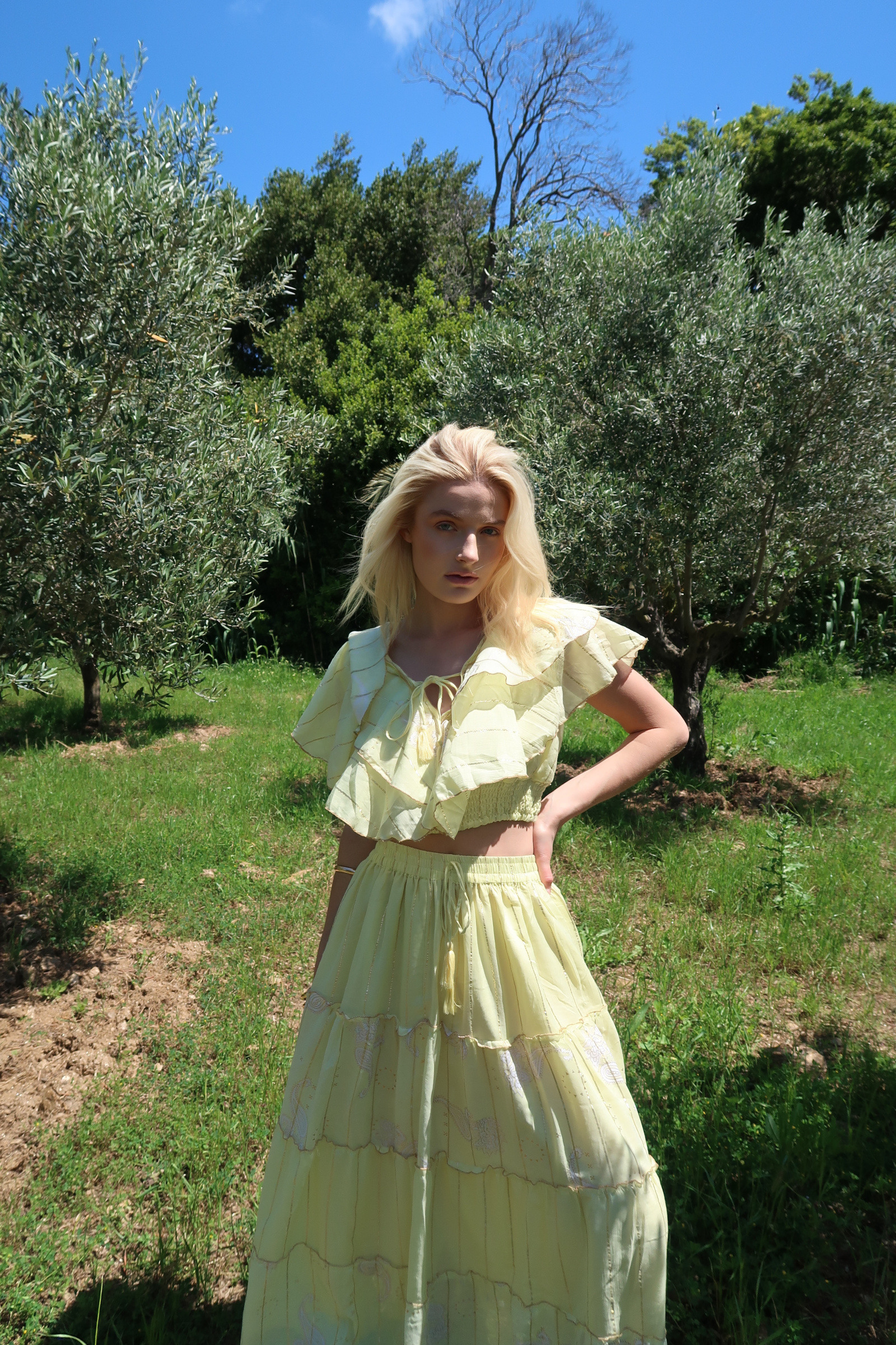 Grossiste Last Queen - Ensemble haut et sa jupe vaporeuse avec lurex