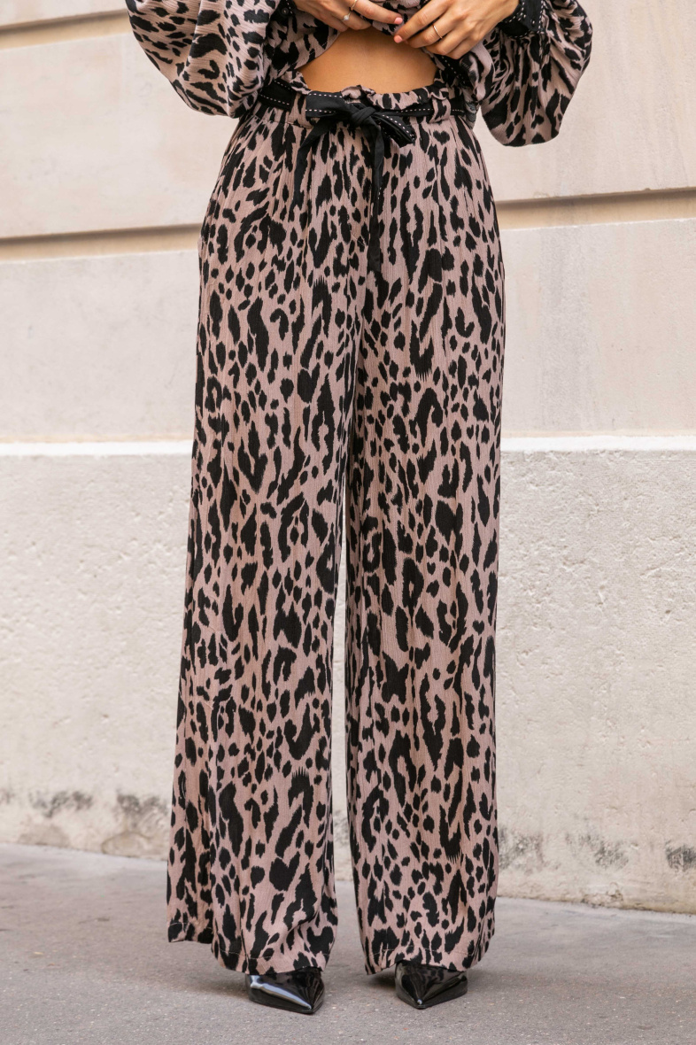Mayorista LAST QUEEN OUTLET - Vestido camisero con estampado de leopardo