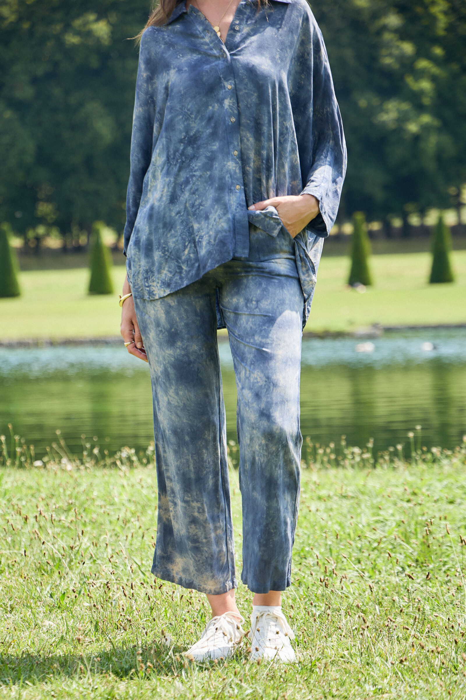 Grossiste Last Queen - Pantalon ample délavé avec poches