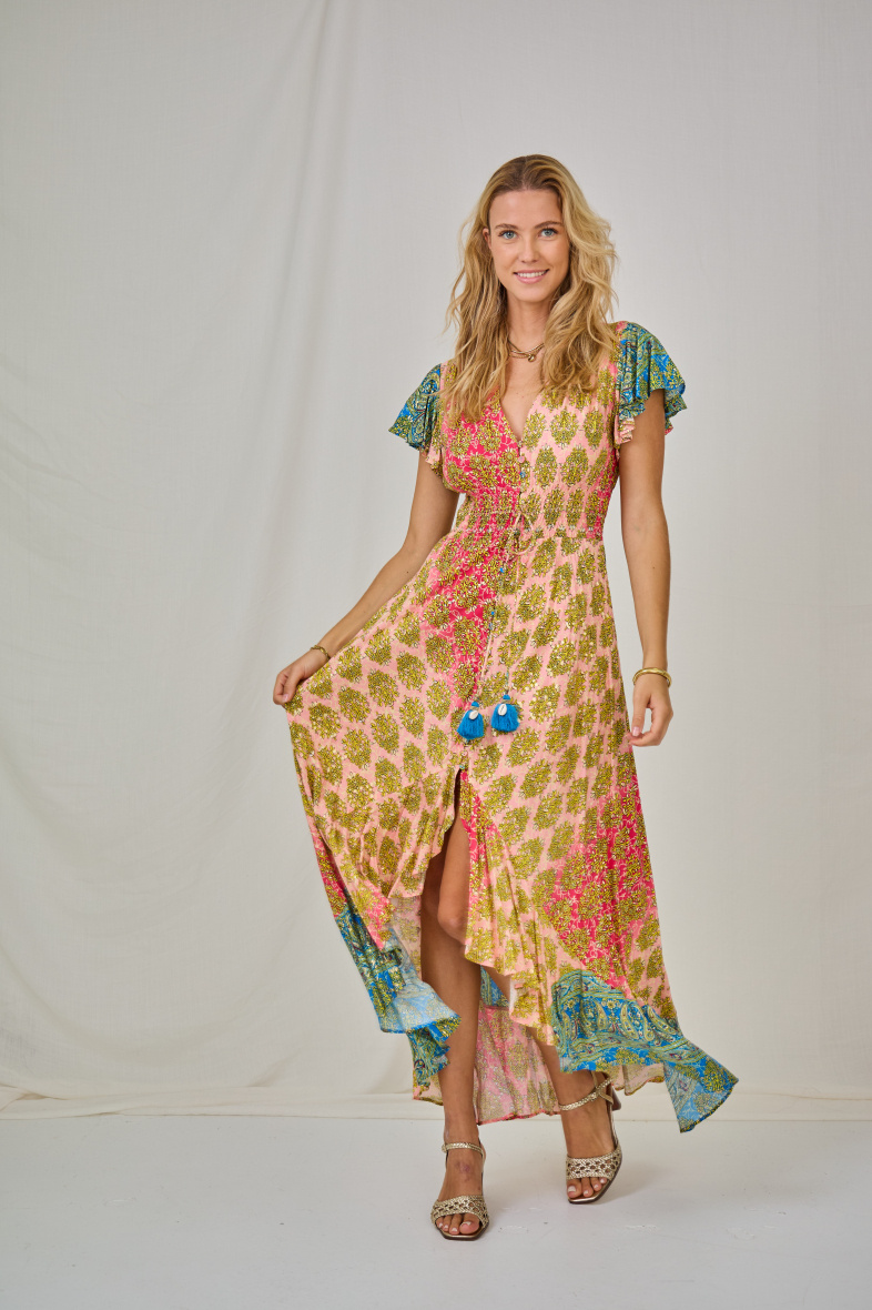 Wholesaler LAST QUEEN OUTLET - Seashell-embroidered tunic dress with gilding effect