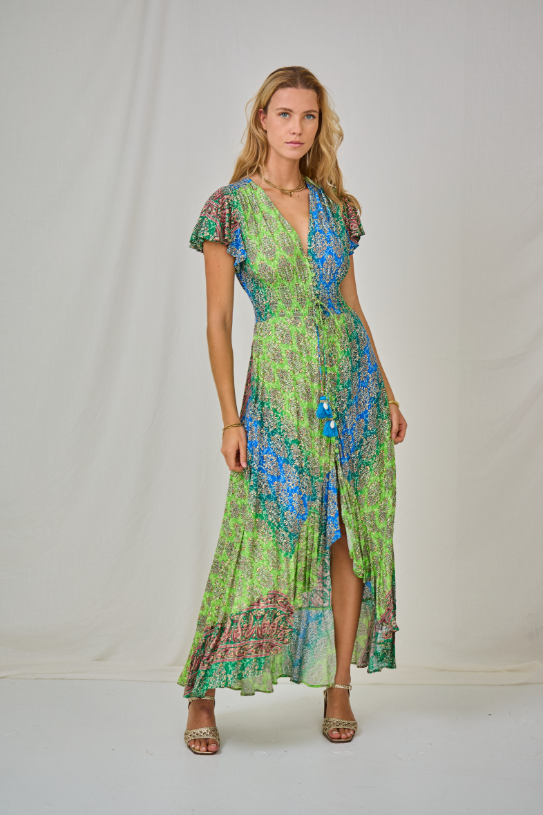 Wholesaler LAST QUEEN OUTLET - Seashell-embroidered tunic dress with gilding effect