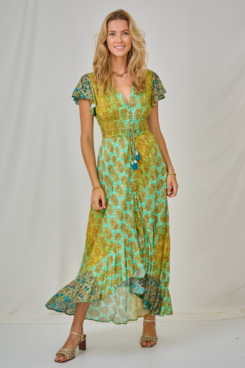 Wholesaler LAST QUEEN OUTLET - Seashell-embroidered tunic dress with gilding effect