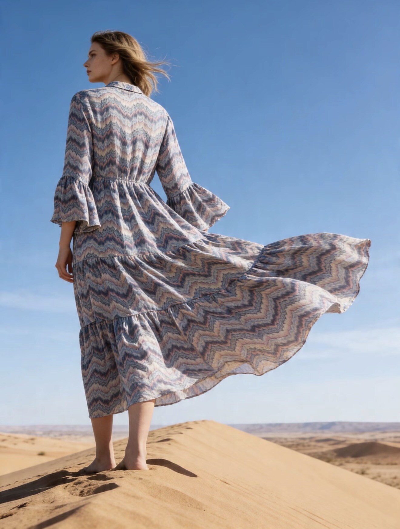 slim fit dress slacks Aje - Flared long dress with cut-out detail