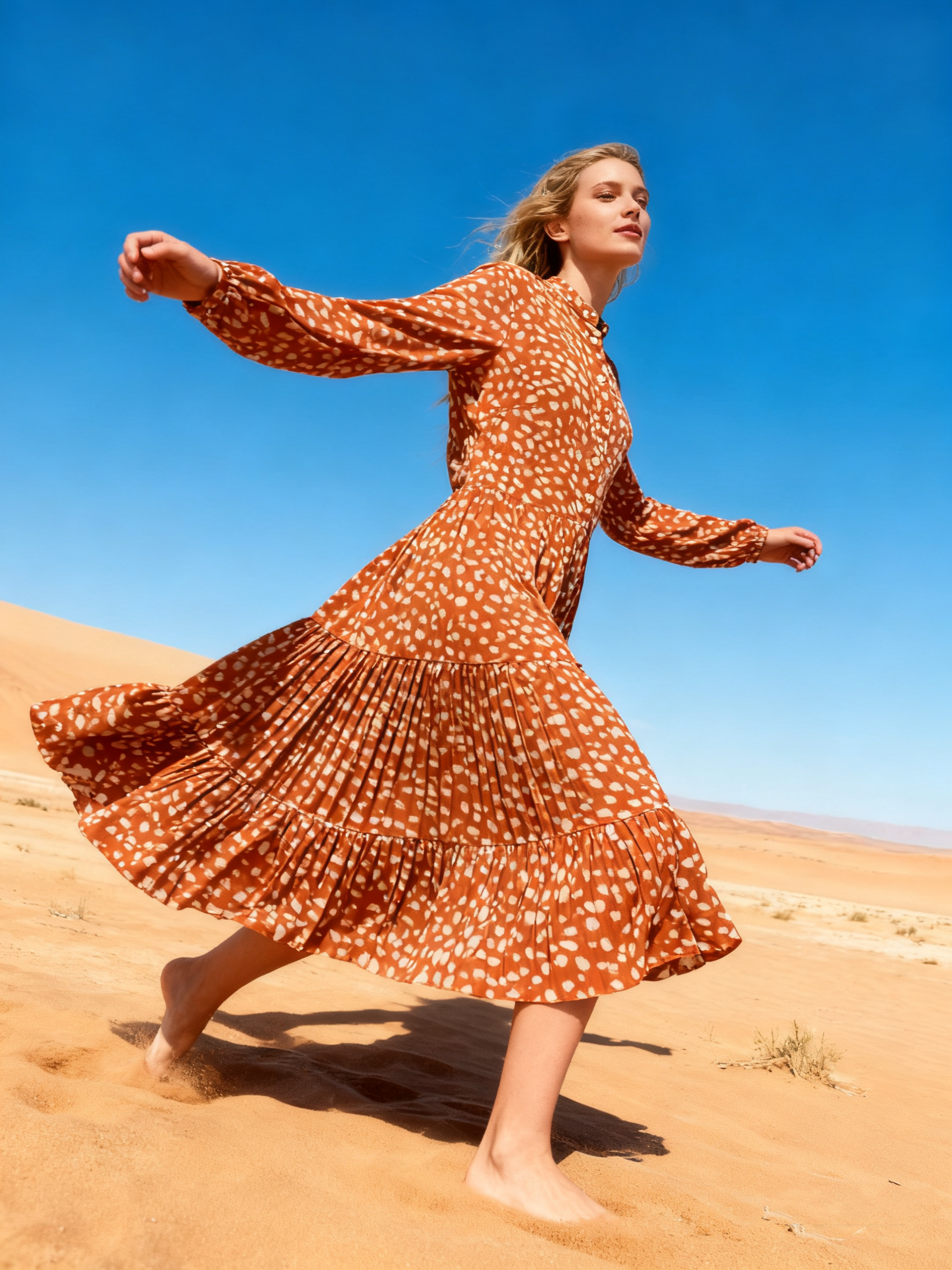 Wholesaler Last Queen - Flowy shirt-style dress with a belted leopard print,