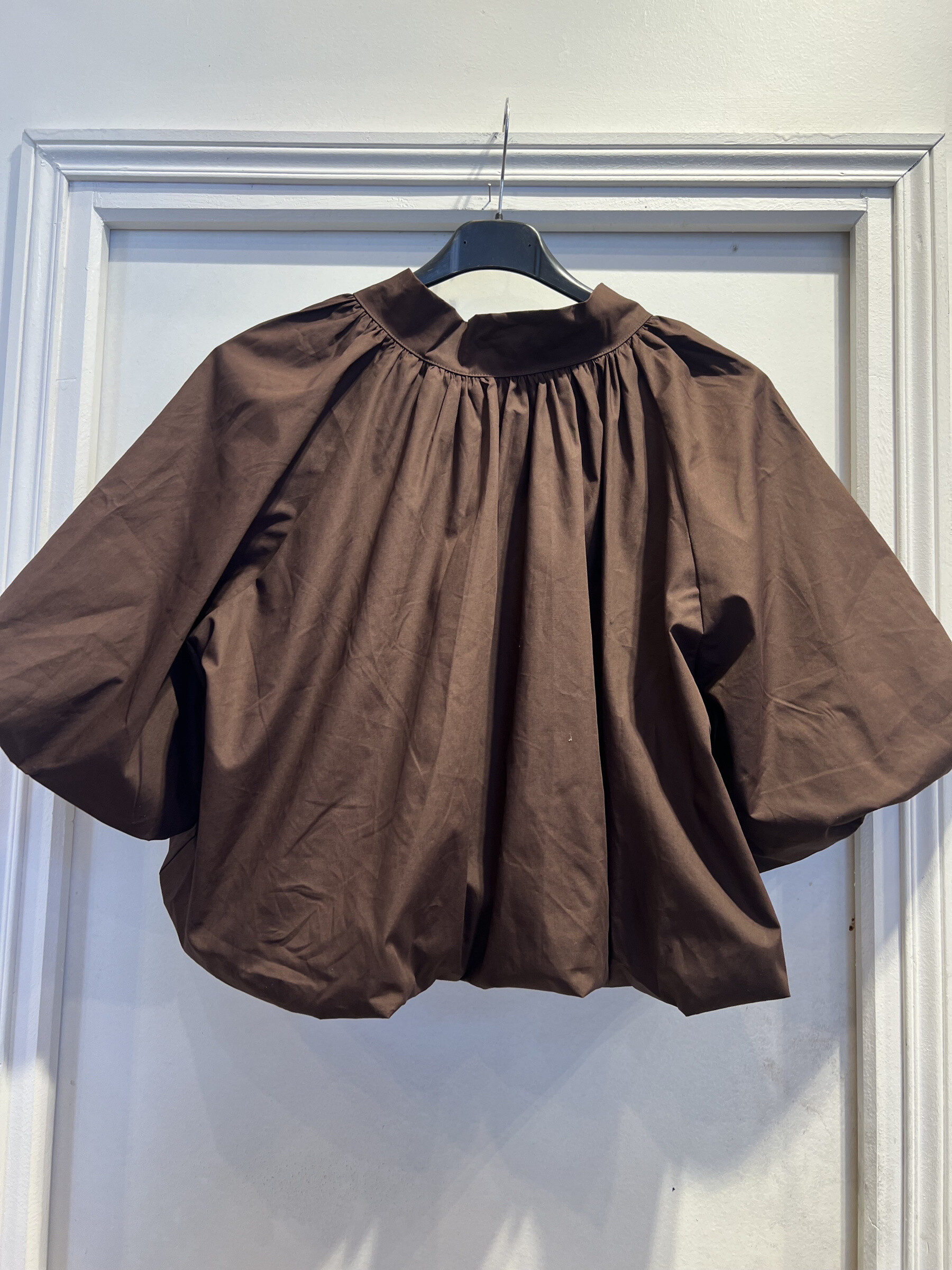Wholesaler LATINO - Short sleeve blouse in brown cotton