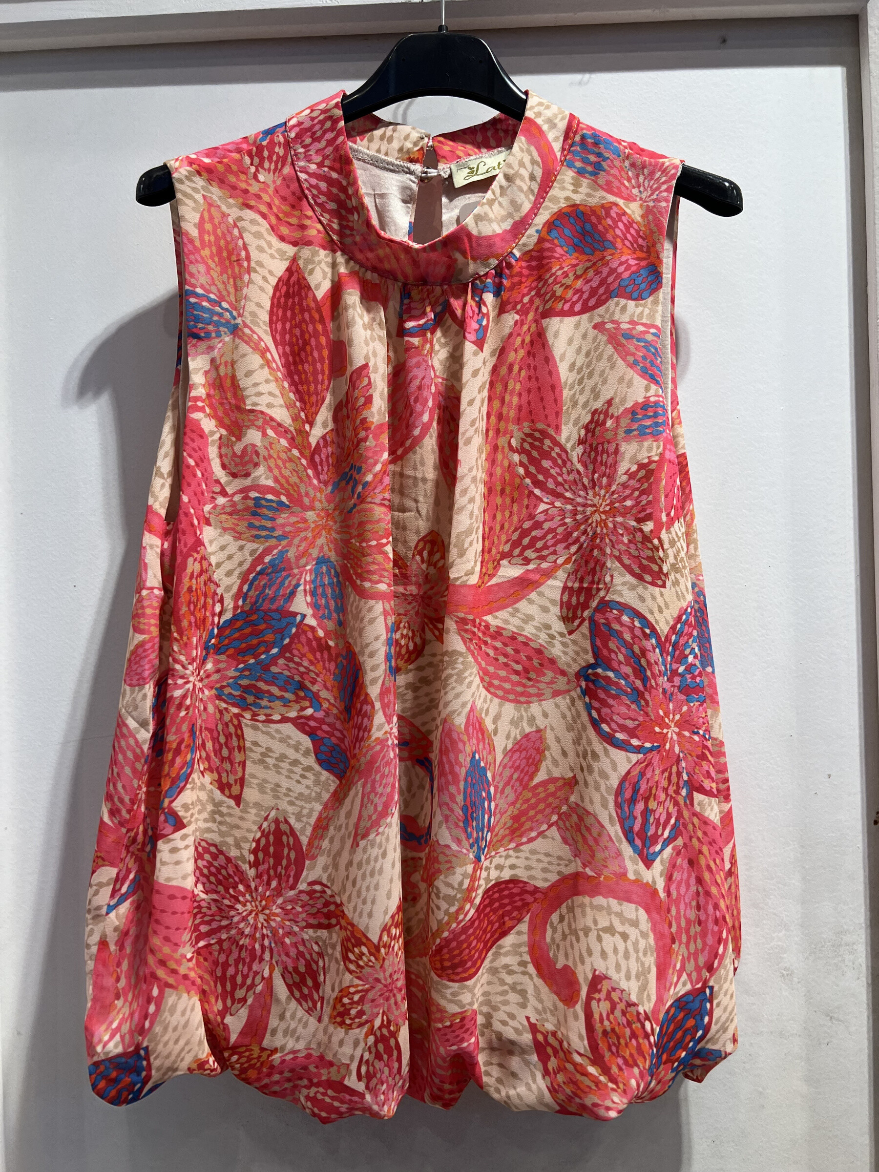 Mayorista LATINO - Fucsia de blusas de estampado floral