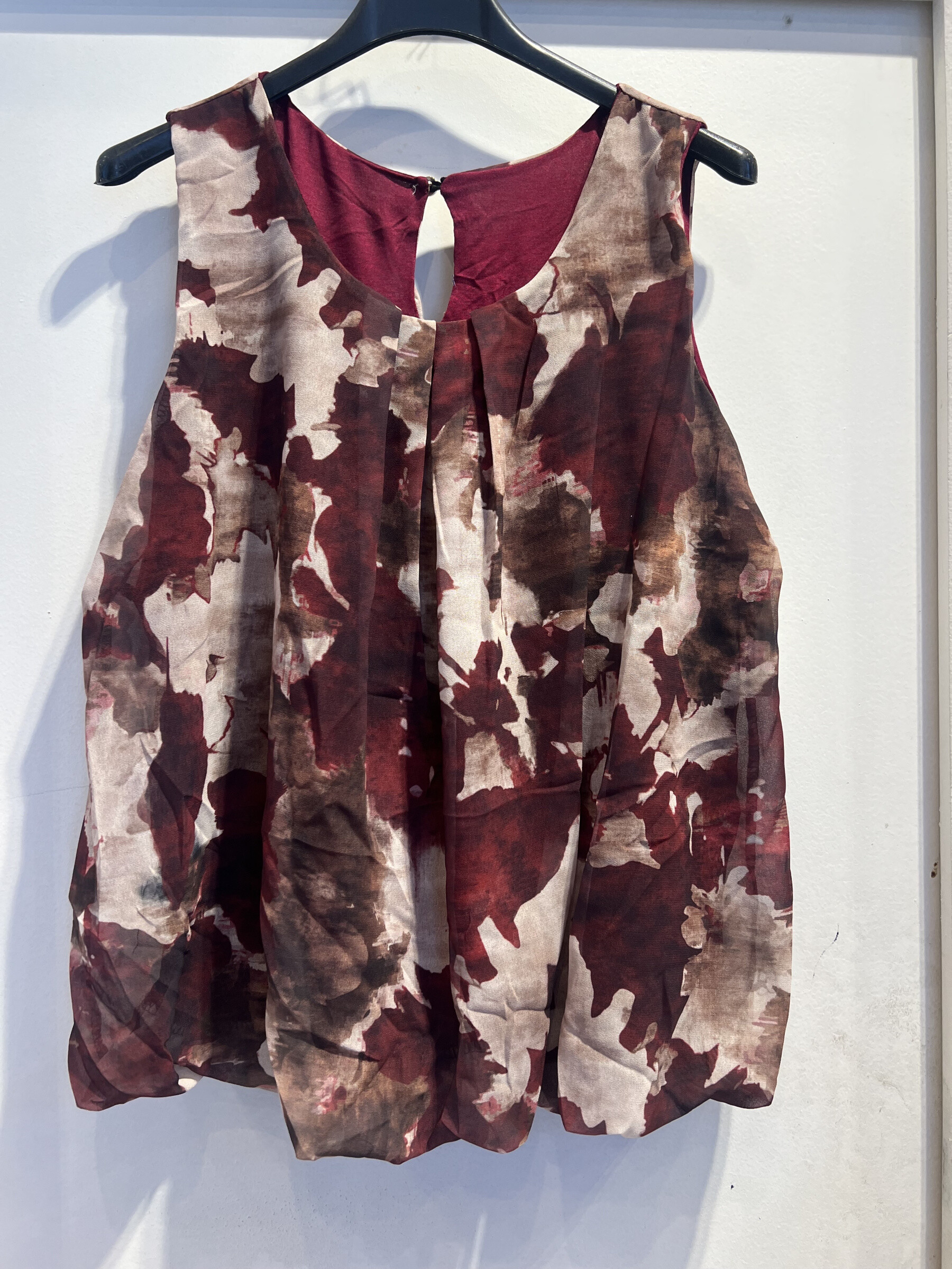Wholesaler LATINO - Fluid blouse, sleeve printed beige print