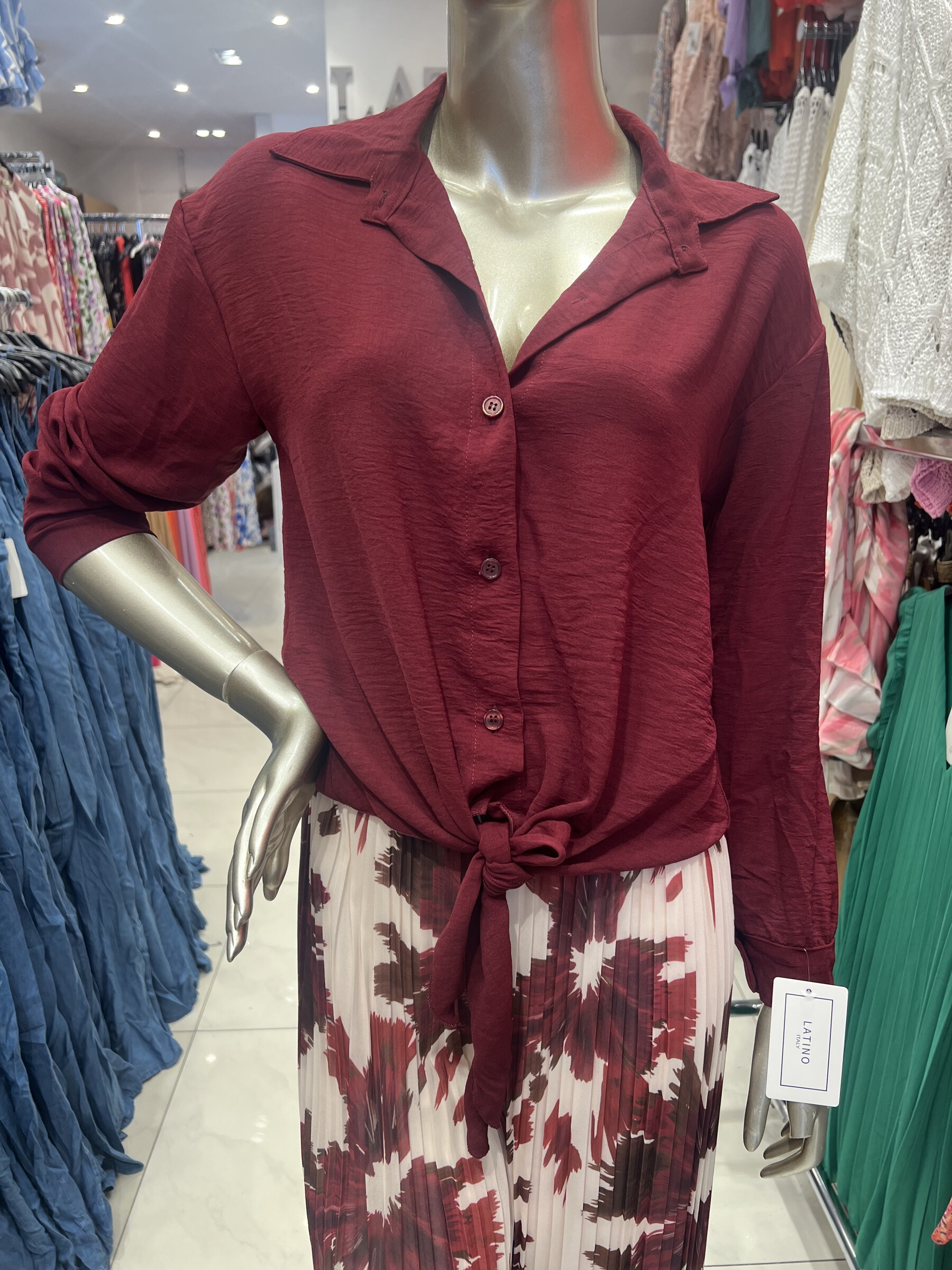 Grossista LATINO - Leggera -camicia a manichetta lunga