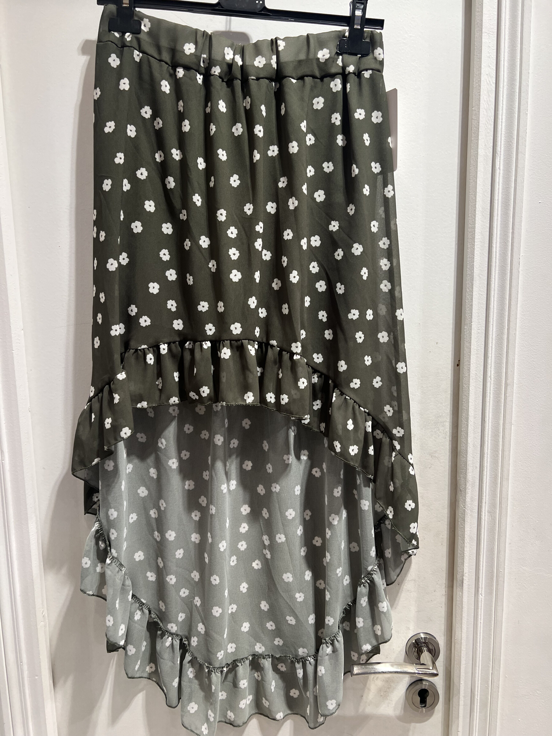 Wholesaler LATINO - Asymmetrical steering wheel printed skirt