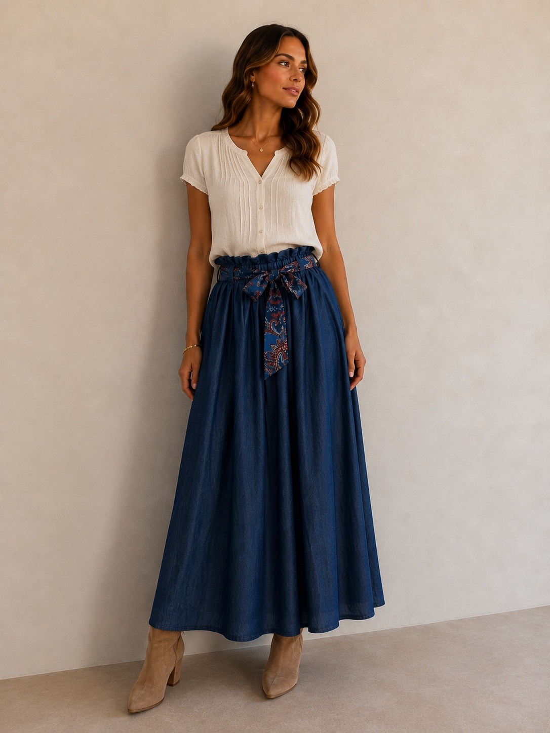 Wholesaler LATINO - Long Lyocell skirt