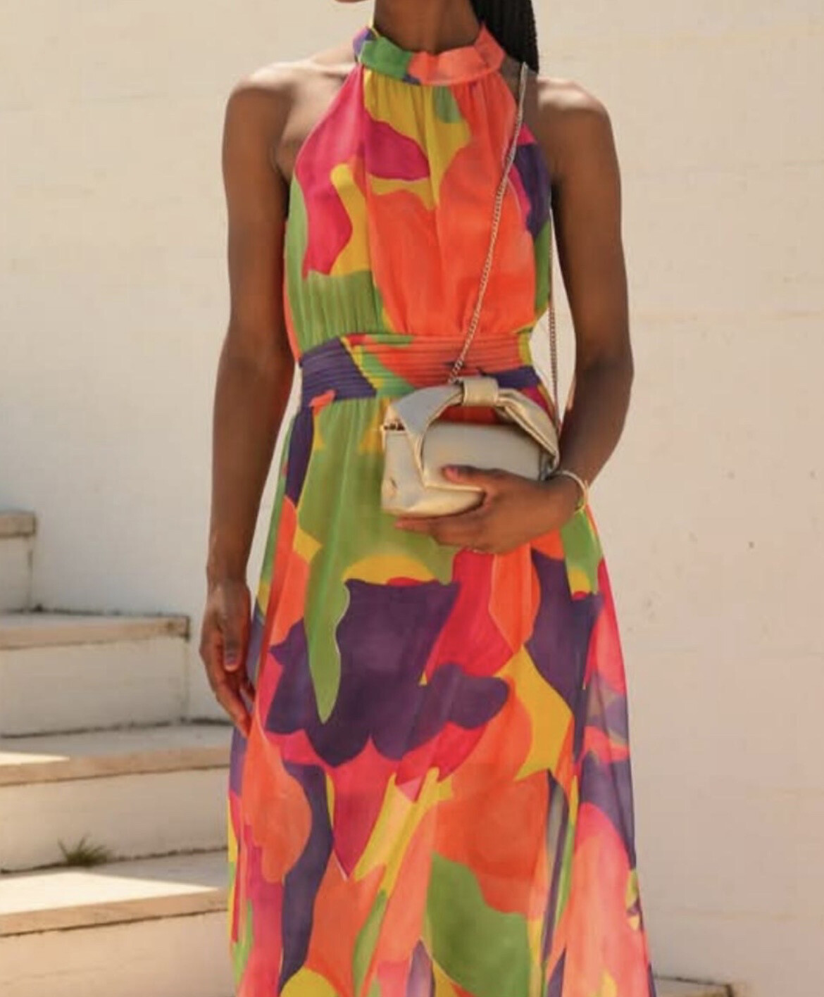 Wholesaler LATINO - Long sleeveless dress at the upper neck