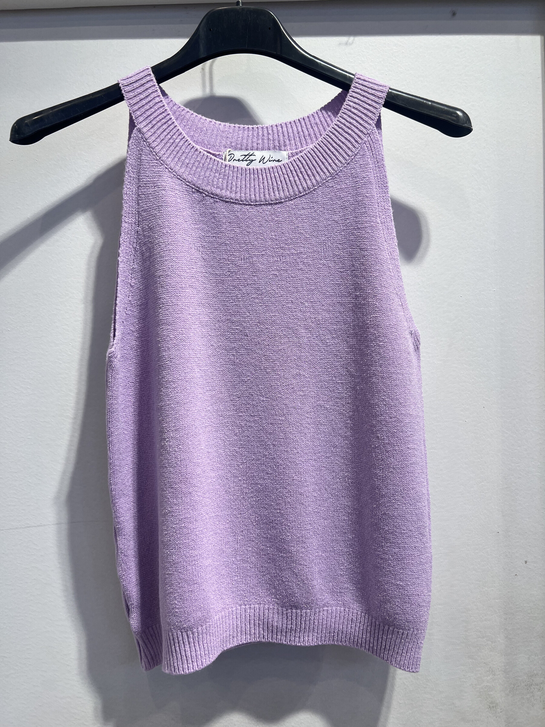 Wholesaler LATINO - TOP WITHOUT Sleeve in fine Lilac mesh