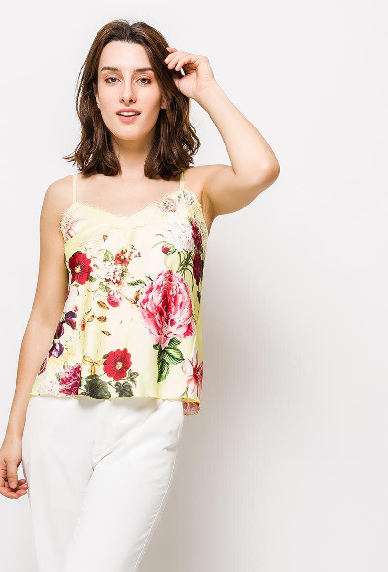 Wholesaler Laura & Laurent - Tank top with printed flowers