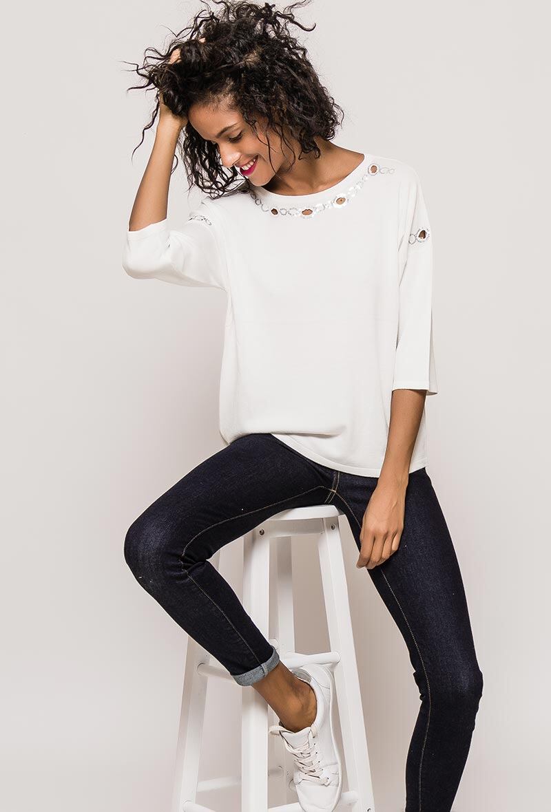 Wholesaler Laura & Laurent - Fancy sweater with sequins