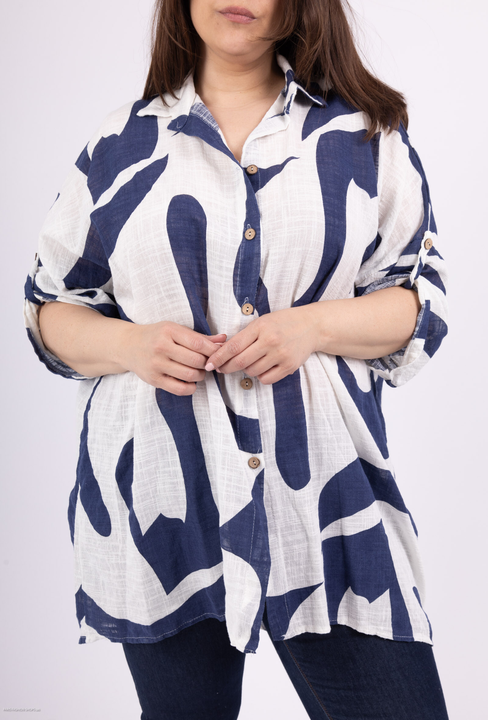 Wholesaler LAURA PARIS (MKL) - Light Cotton printed shirt