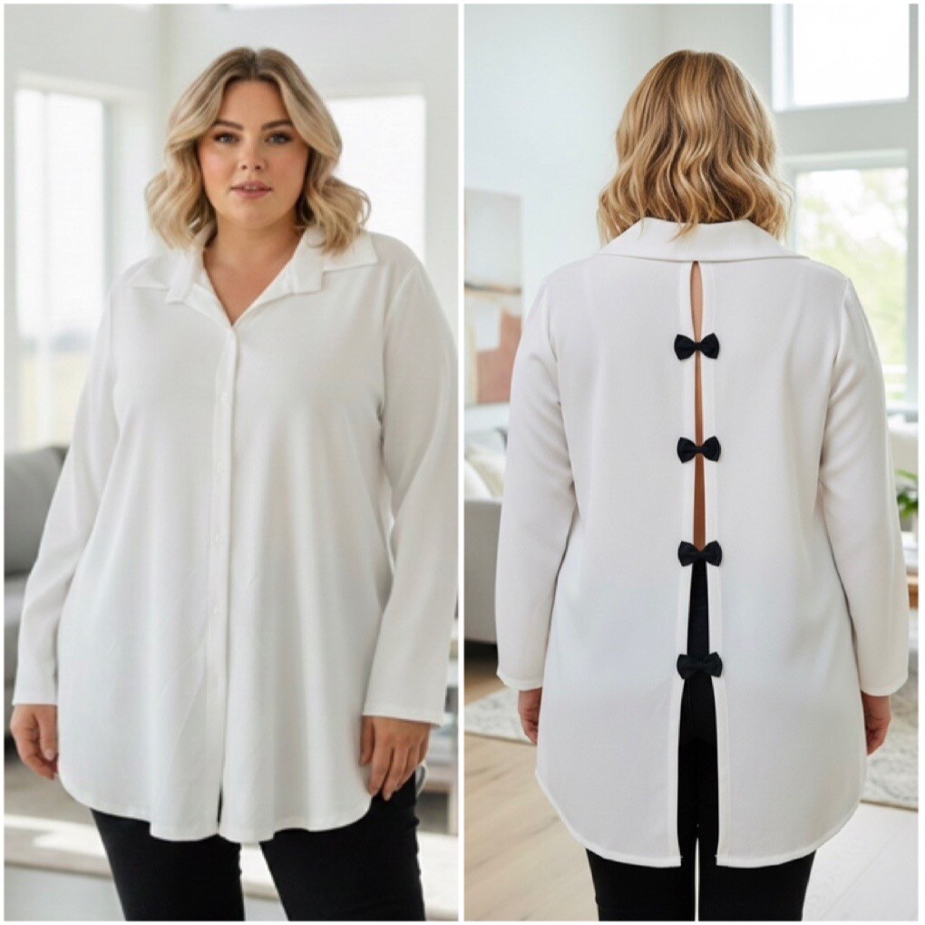 Grossiste LAURA PARIS (MKL) - Chemise en viscose épaisse avec ouverture dos