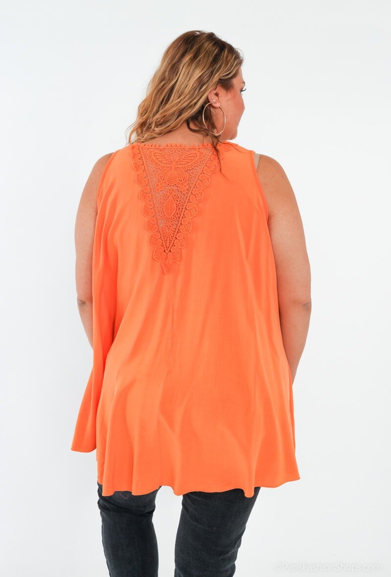 Mayorista LAURA PARIS (MKL) - Camiseta sin mangas con espalda de encaje y estampado de mariposa