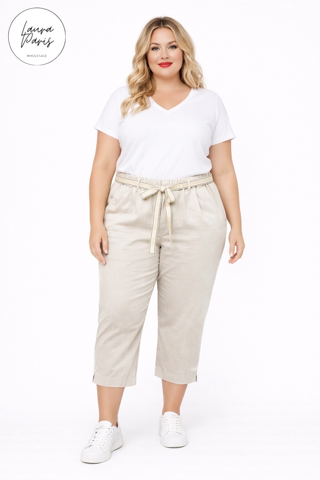 Großhändler LAURA PARIS (MKL) - Große Größen Stretch-Caprihose (Einheitsgröße)