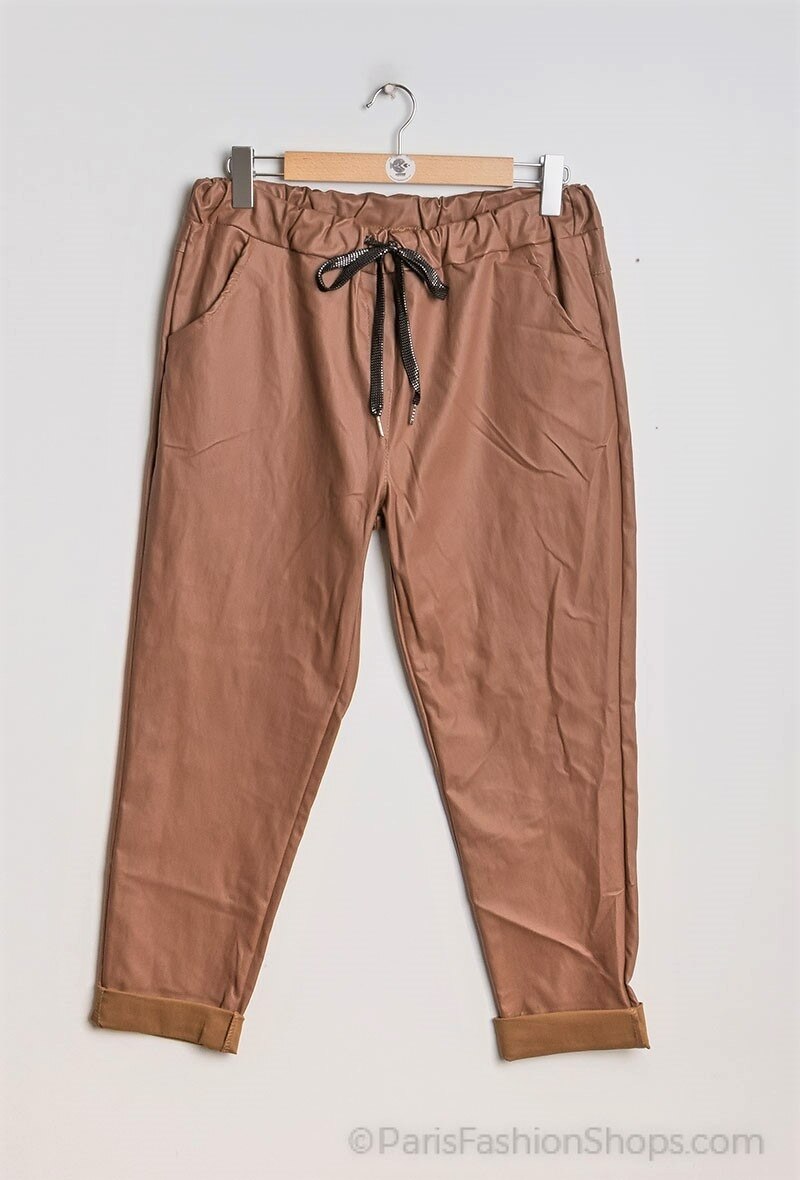 Wholesaler LAURA PARIS (MKL) - Imitation leather effect/coated pants