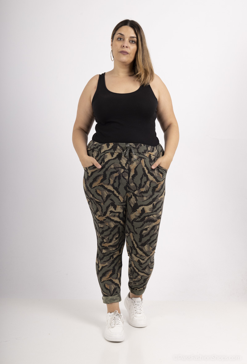 Wholesaler LAURA PARIS (MKL) - Printed jogging pants w/ 2 pockets