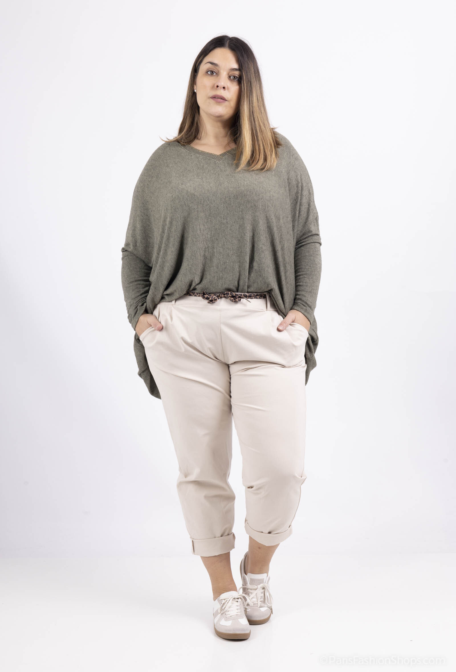 Wholesaler LAURA PARIS (MKL) - Carrott pants in mixed cotton jersey