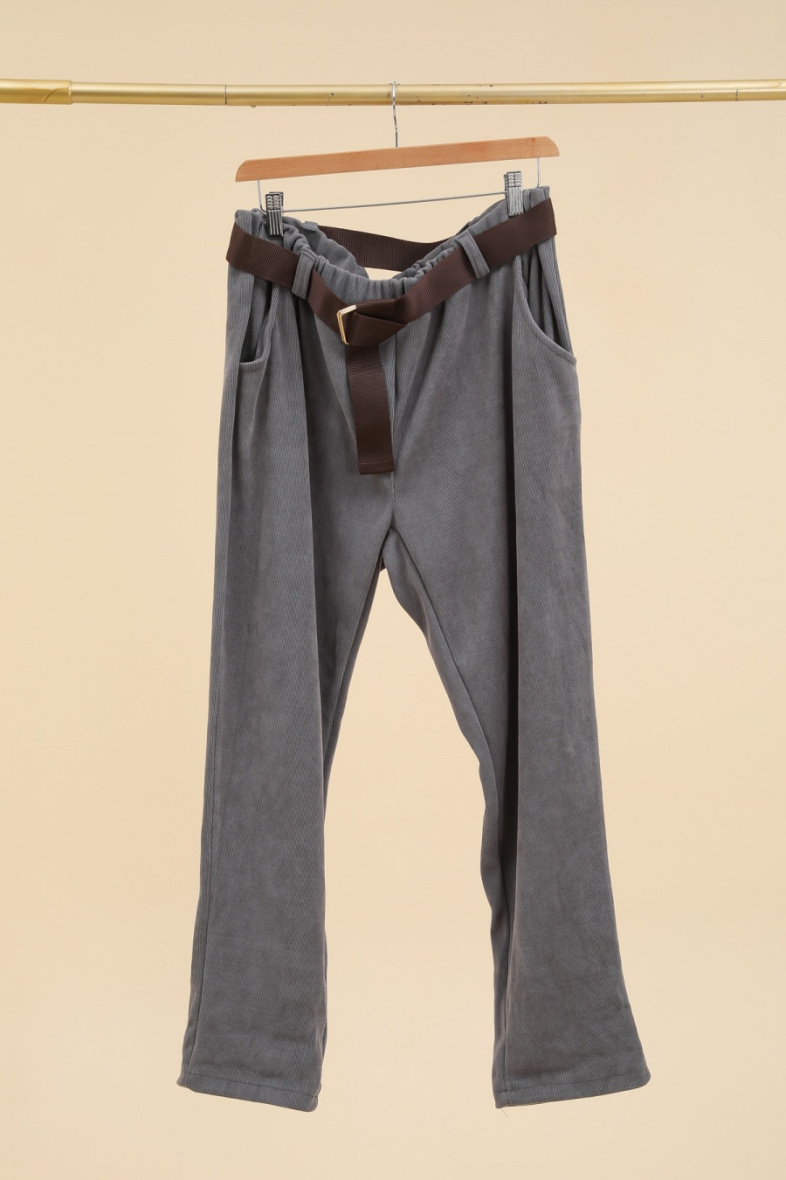 Wholesaler LAURA PARIS (MKL) - Soft corduroy elastic waist pants