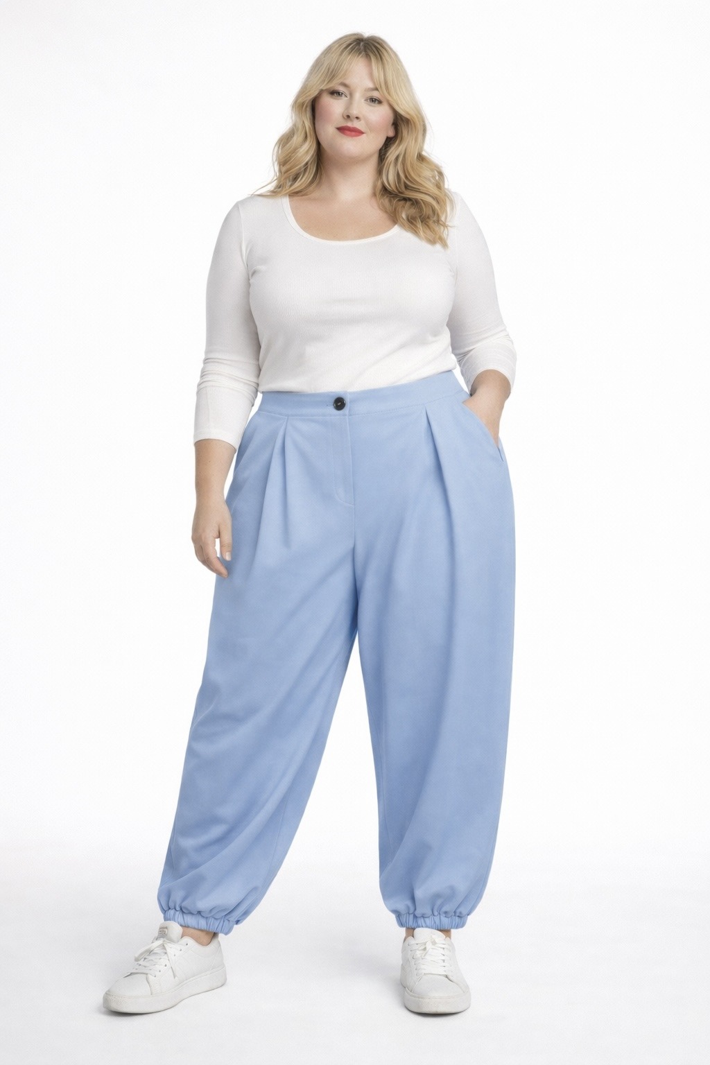 Grossiste LAURA PARIS (MKL) - Pantalon esprit sarouel en jersey ponte di roma