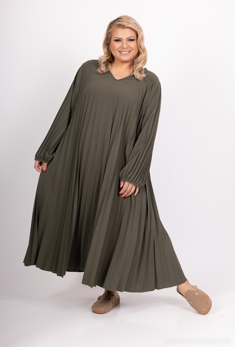 Wholesaler LAURA PARIS (MKL) - Long pleated scuba crepe dress