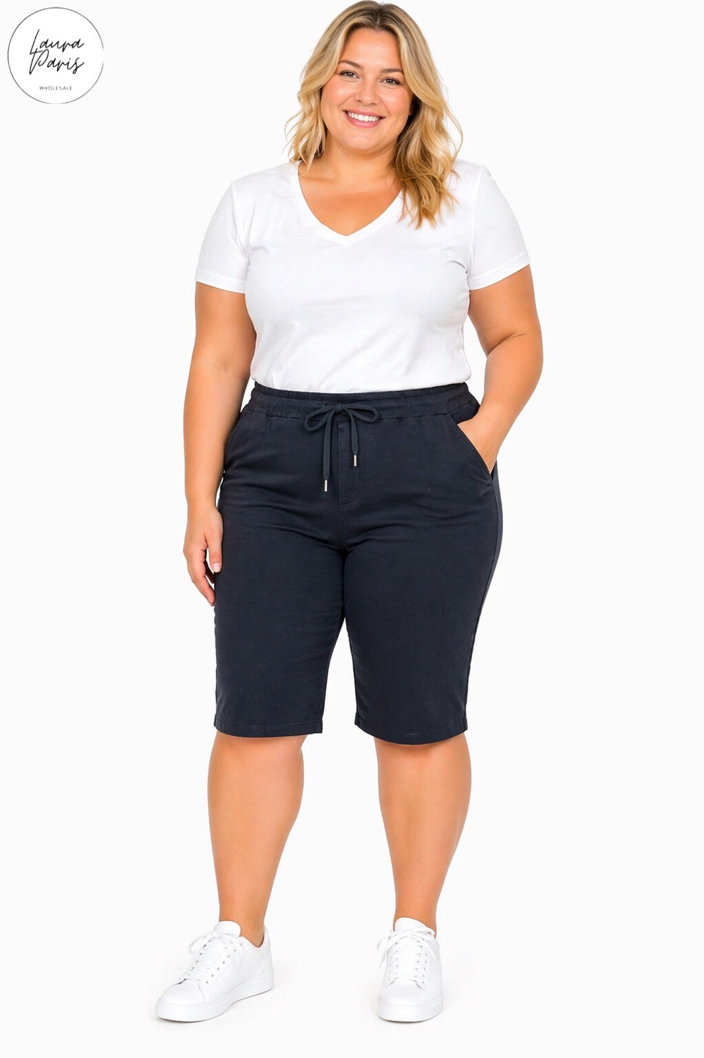 Grossiste LAURA PARIS (MKL) - Bermuda lycra (TU 44/52)