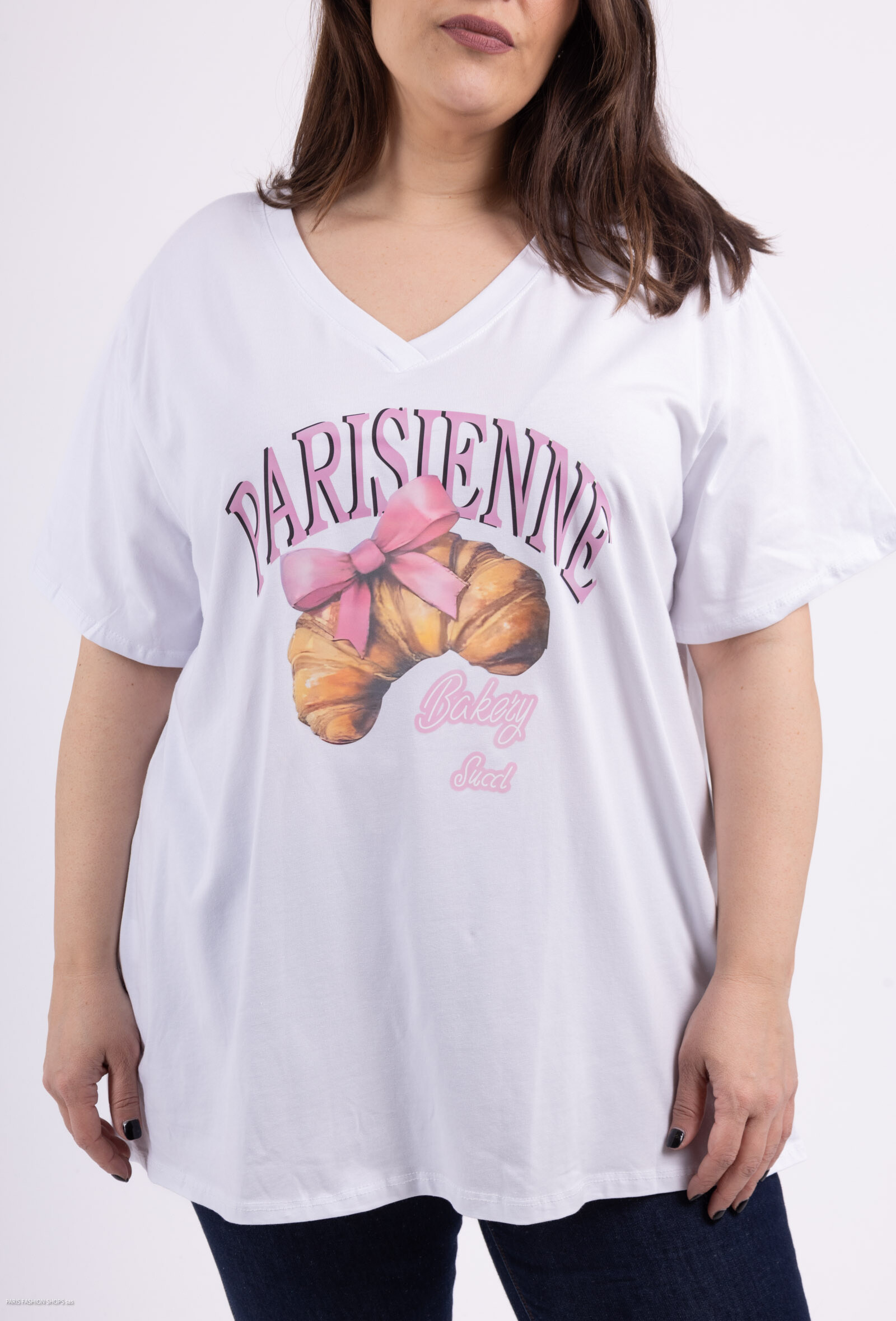 Grossiste LAURA PARIS (MKL) - Tee-shirt blanc avec imprimé