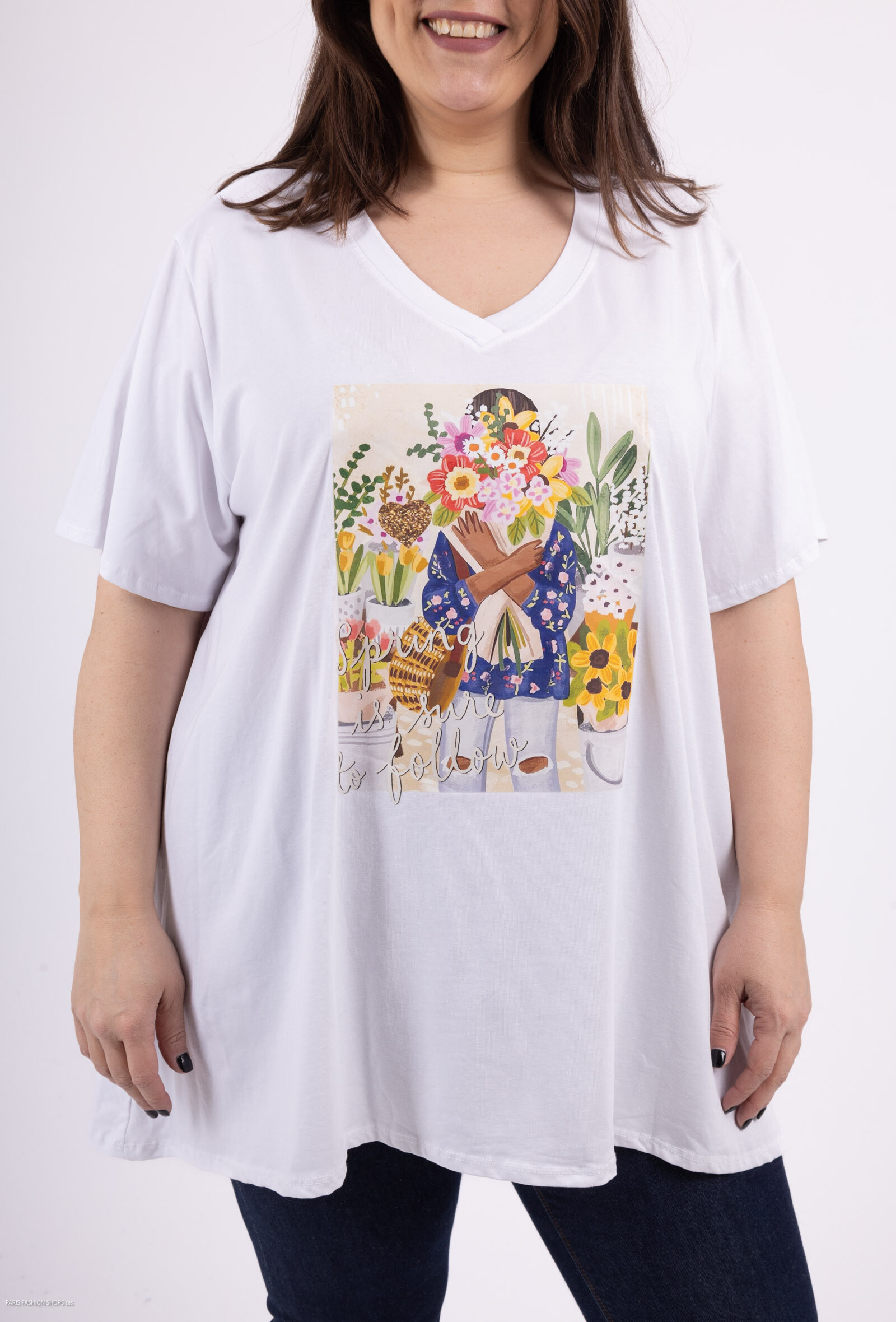 Mayorista LAURA PARIS (MKL) - Camiseta impresa grande