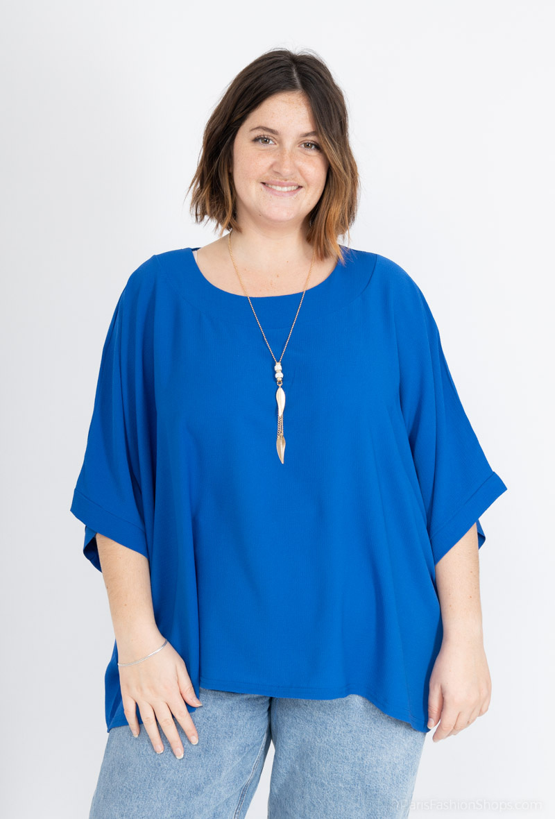 Wholesaler LAURA PARIS (MKL) - Fluid tunic with necklace