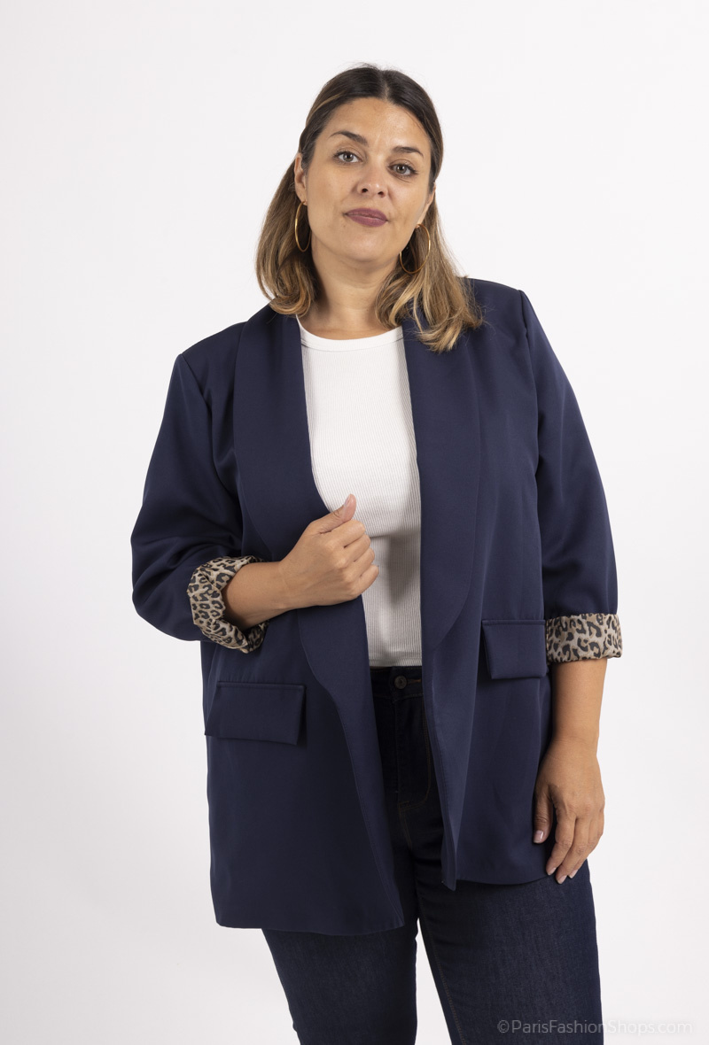 Großhändler LAURA PARIS (MKL) - Blazer mit Leopardenmuster